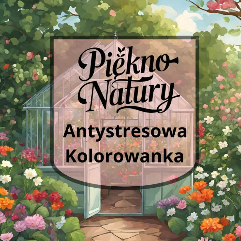 Piękno Natury Antystresowa Kolorowanka: Stare drewniane domy otoczone kwiatami, zwierzęta, dzika przyroda, lasy, strumienie i piękne kwieciste krajobrazy, relaks i regeneracja podczas kolorowania