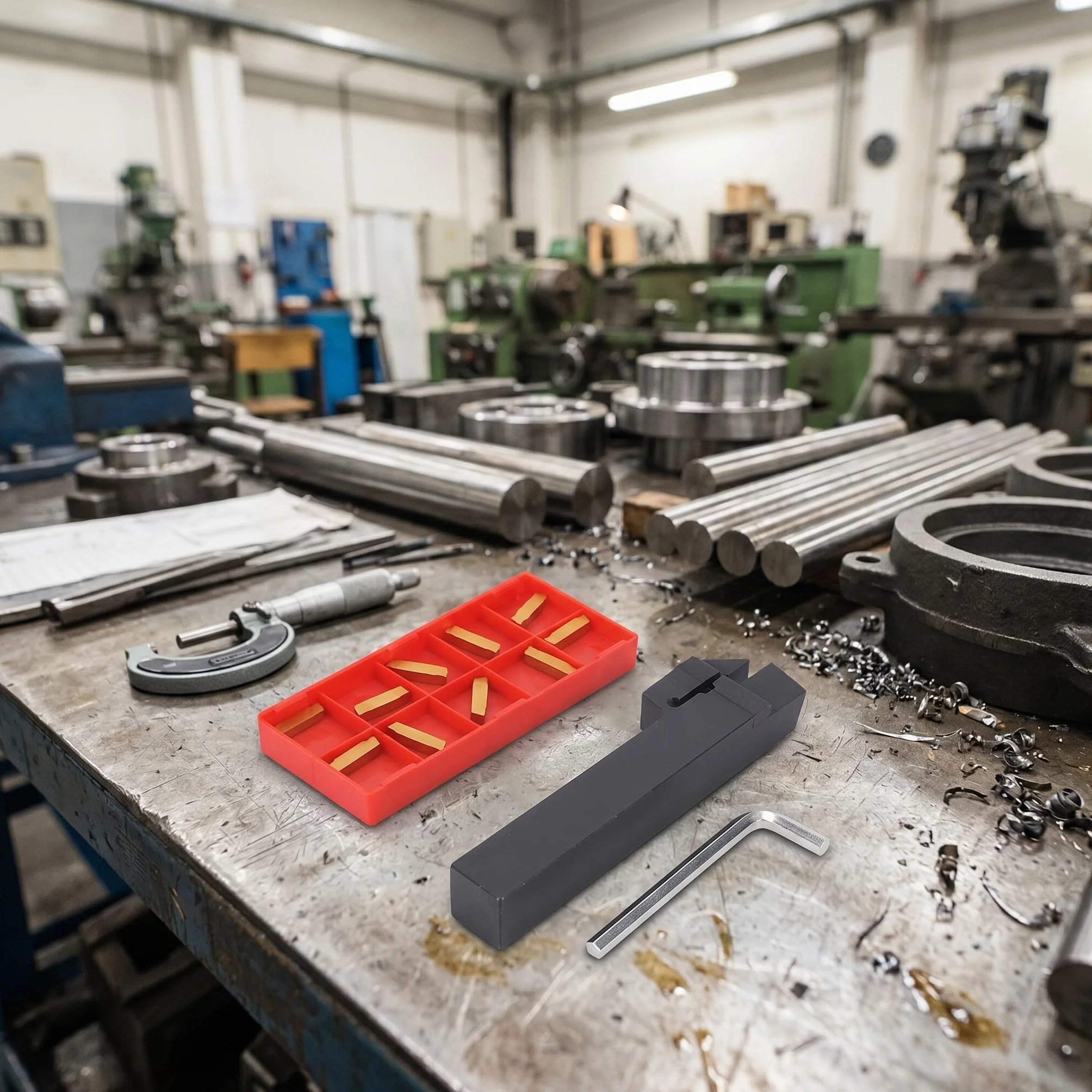 MGEHR1616-2 100mm Uchwyt na Narzędzia Tokarskie do Tokarki CNC, Narzędzie do Przecinania Tokarki Metalowej Uchwyt na Narzędzia Tokarskie do Tokarki CNC + 10 szt. Płytek MGMN200-G