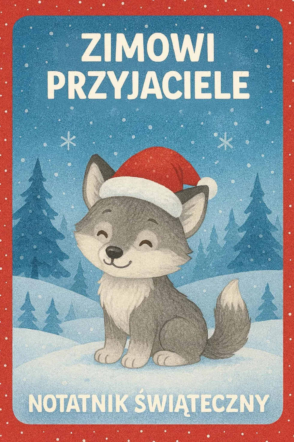 Zimowi przyjaciele: Notatnik świąteczny wilczek