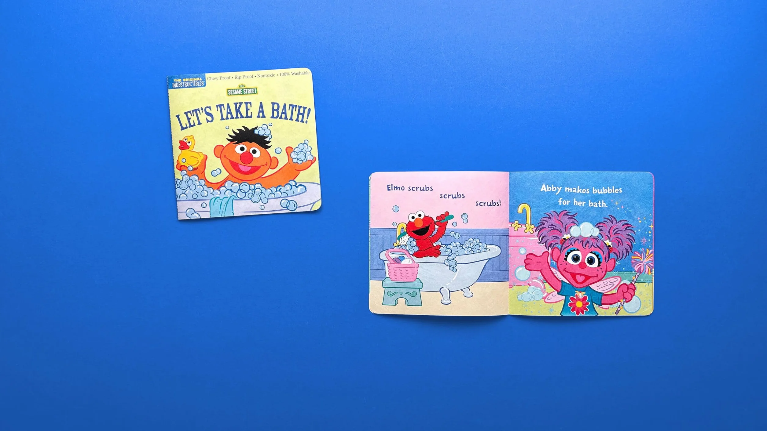 Indestructibles: Sesame Street: Let's Take a Bath!: Chew Proof - Rip Proof - Nontoxic - 100% Washable (Book for Babies, Newborn Books, Safe to Chew)