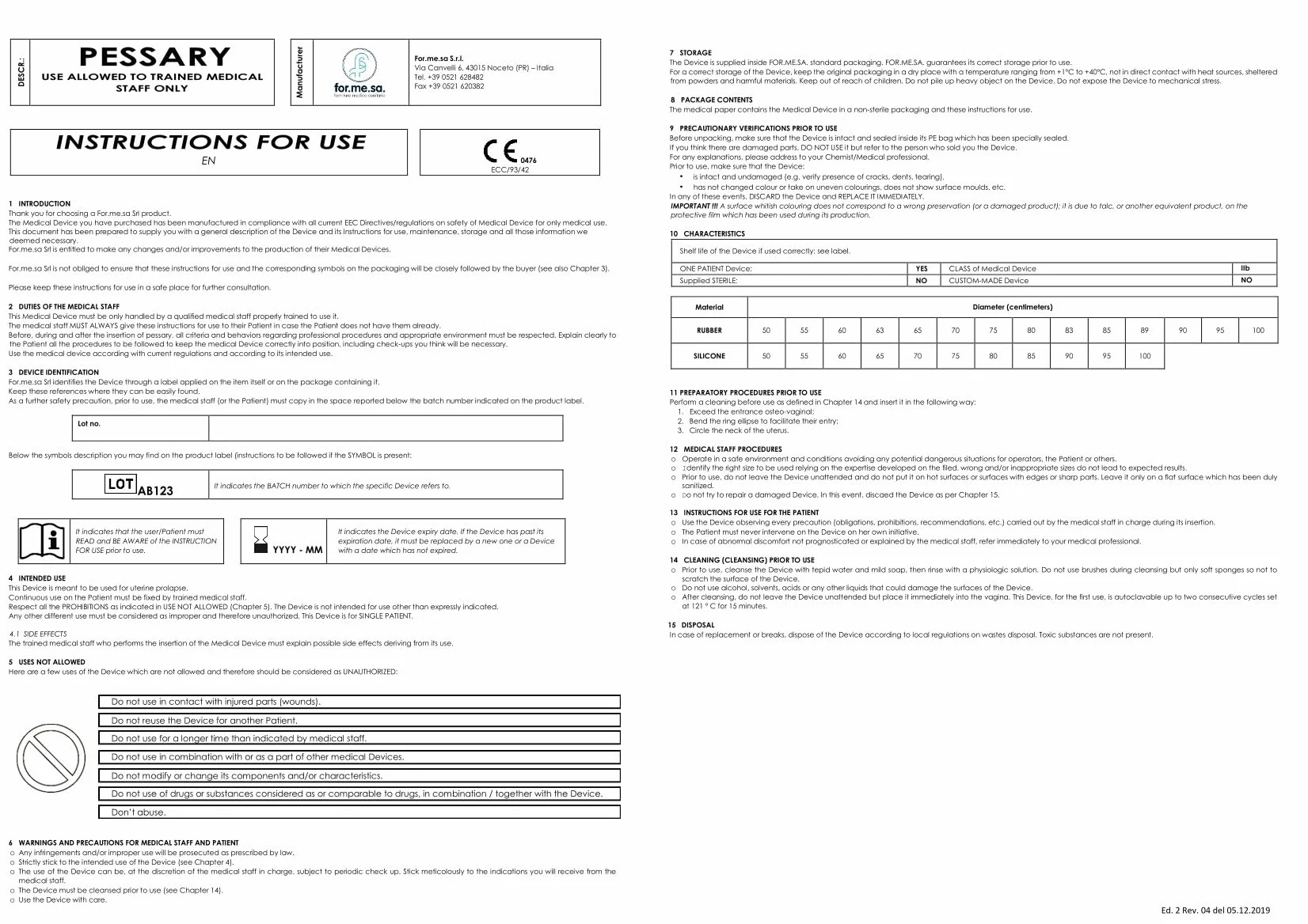 GIMA 29897 Pessar silikonowy, średnica 80 mm