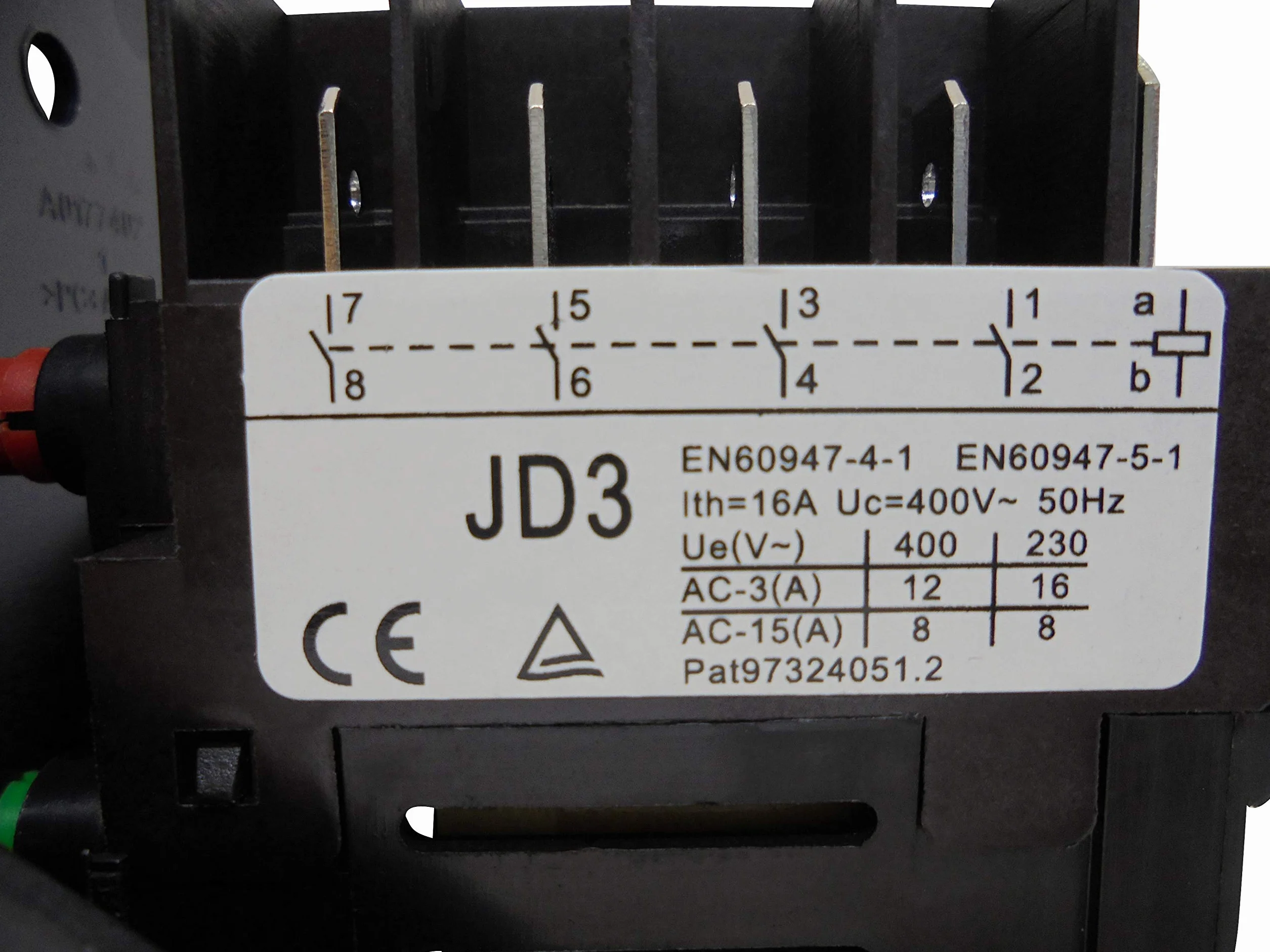 Stycznik silnika (przekaźnik) KEDU JD3/JD4 z 4 stykami NO 230 V lub 400 V, 50 Hz, 10 pinów