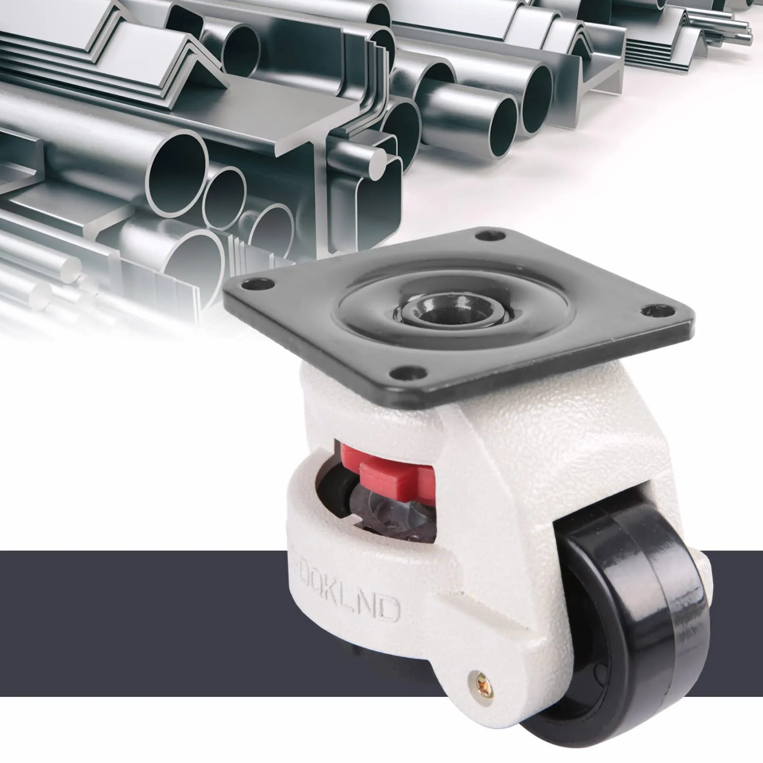 Koła chowane Akozon GD-60F 4 szt. 2 "przemysłowe kółka obrotowe 551lbs Wytrzymały nylon Stop aluminium