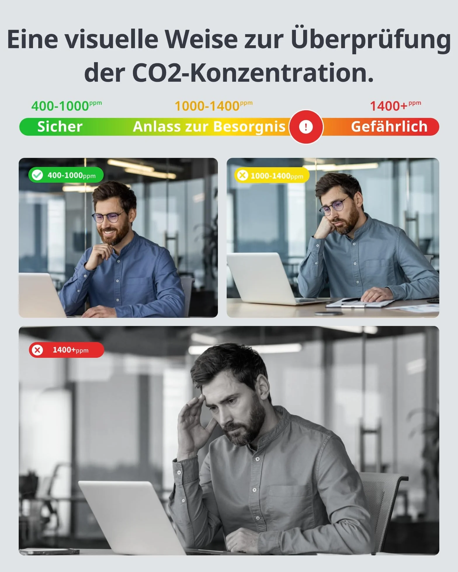 SwitchBot Czujnik CO2 Bluetooth Con IP65, miernik CO2 z termometrem i higrometrem wewnątrz, miernik jakości powietrza z alarmem CO2, Bluetooth CO2 z aplikacją, 2 lata przechowywania danych