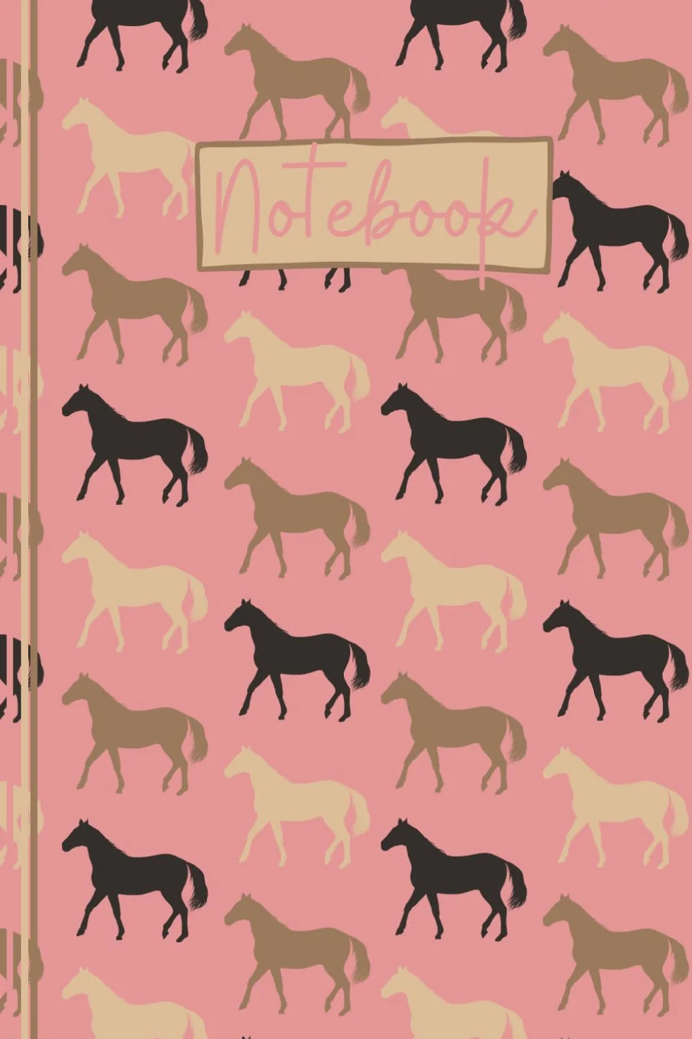 Horse Notebook: Cute Horse Lined Journal, Adorable Equestrian Gift, The Perfect Novelty Horse Gift for a Horse or Pony Rider - Pink