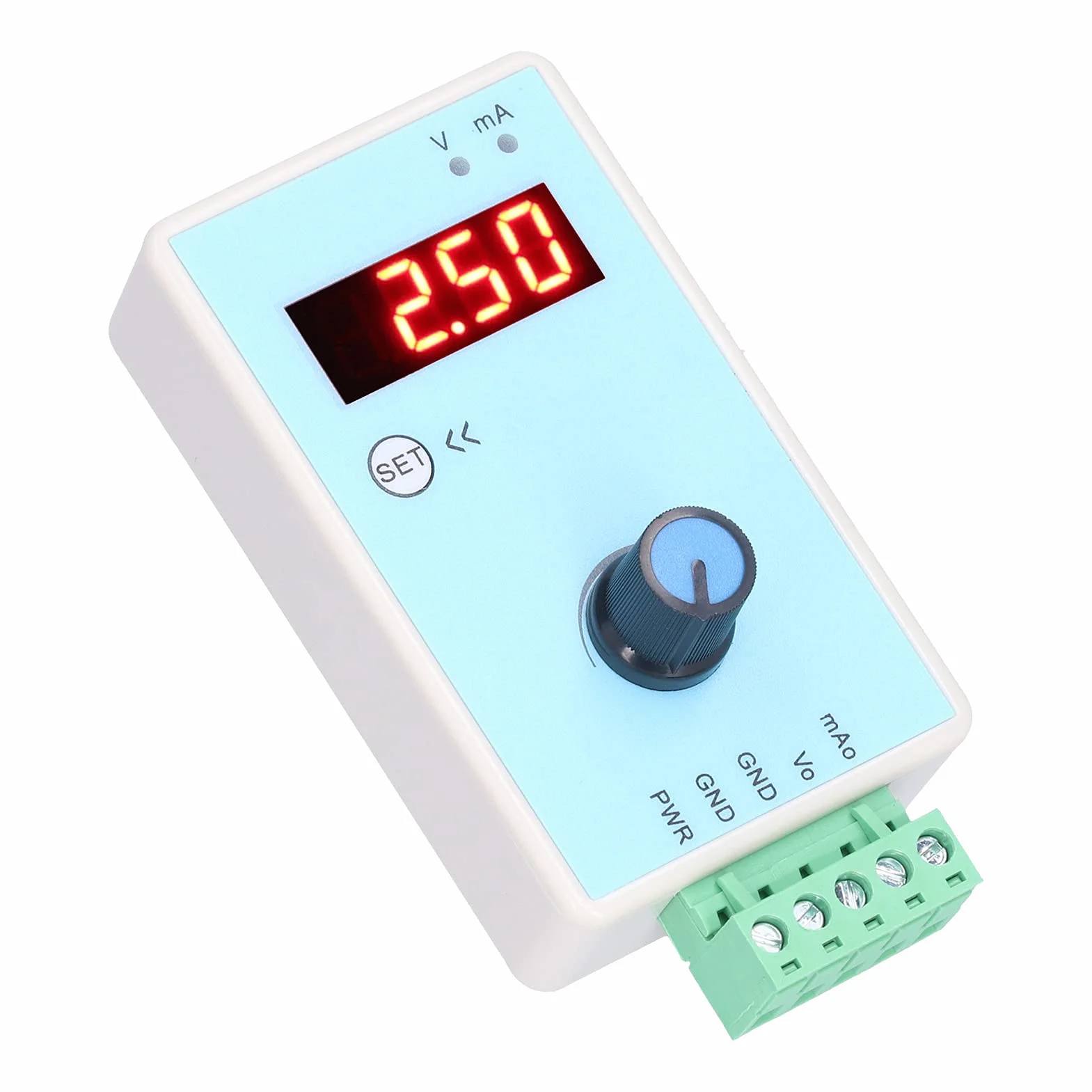 Generator sygnału analogowego Eujgoov 0-10 V/2-10 V 0-20mA/4-20mA Generator sygnału prądowo-napięciowego interfejs zasilania USB symulator analogowy