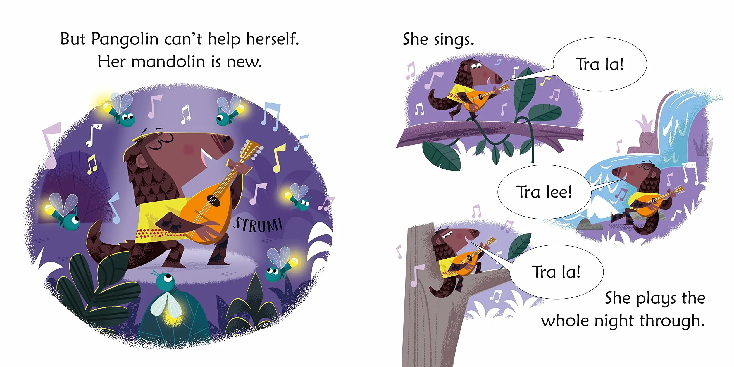 Pangolin plays the mandolin