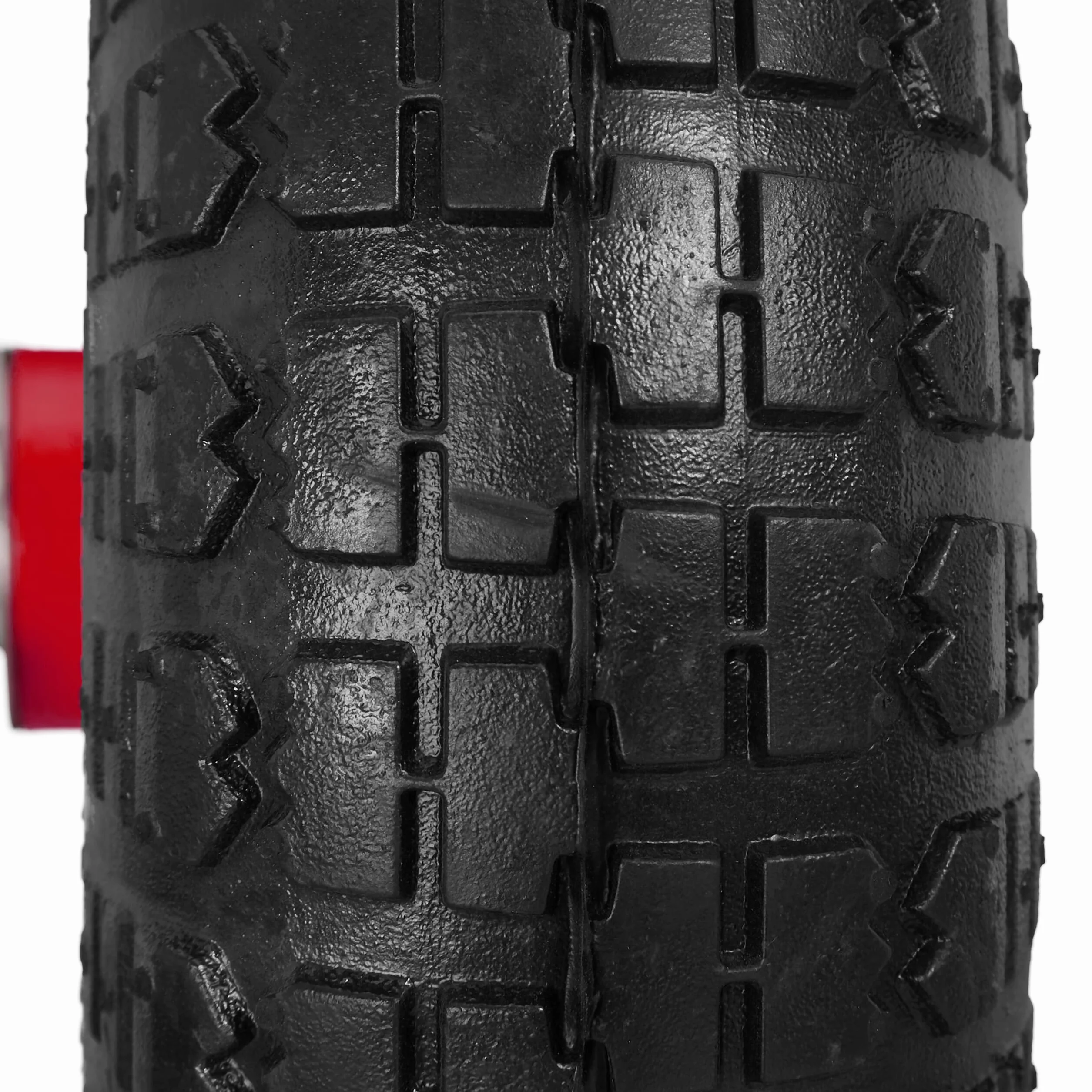 Relaxdays 2 x koło do wózka transportowego 4.1/3.5-4, koła zapasowe z oponami pneumatycznymi, oś 16 mm, do 136 kg, felga stalowa, 260 x 85 mm, czarno-czerwone