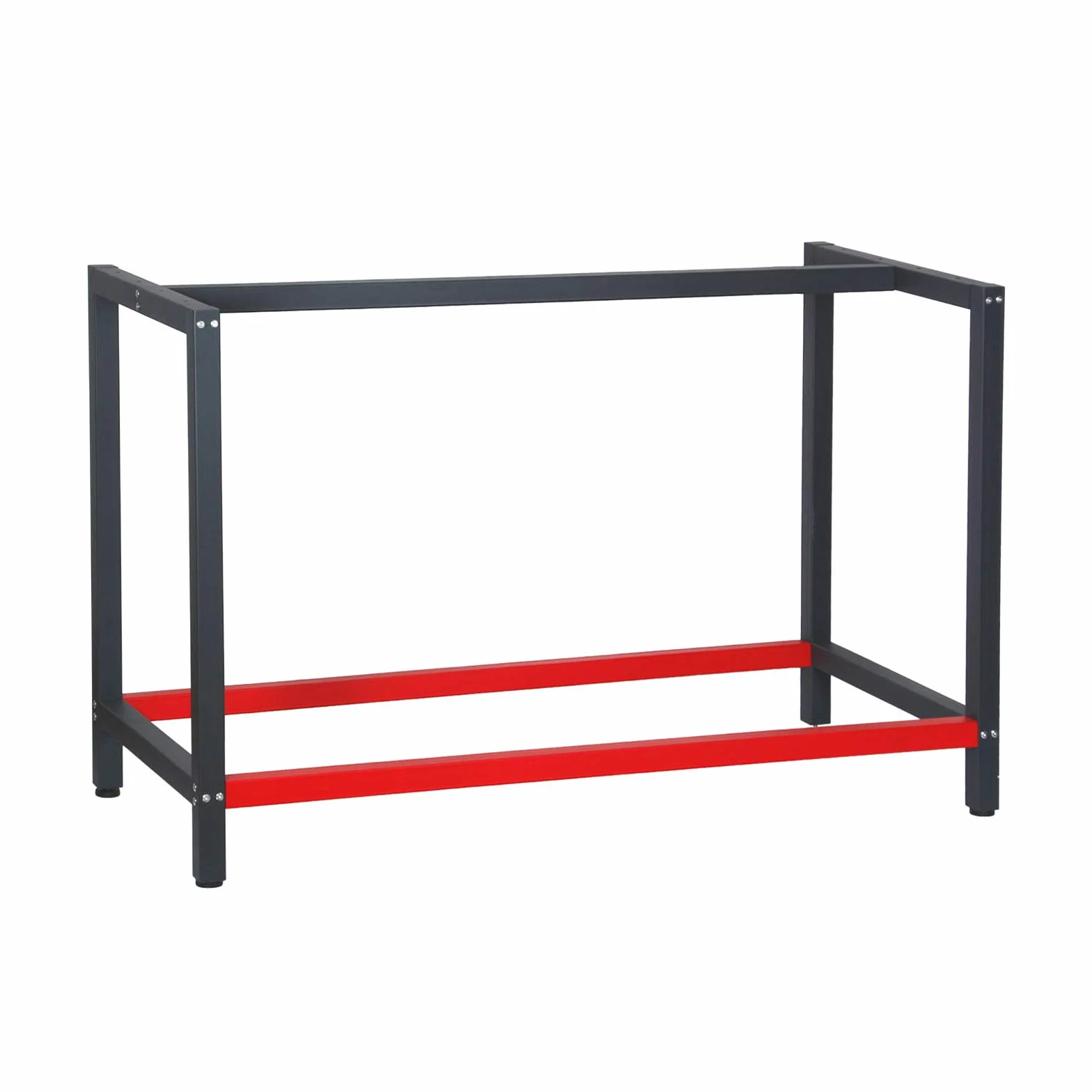 Wiltec Stelaż stołu warsztatowego 125 x 57 x 81 cm ze stali, stelaż stołu warsztatowego w kolorze antracytowym czerwonym, stelaż stołu maks. 200 kg jako stół warsztatowy, stół roboczy i kredens