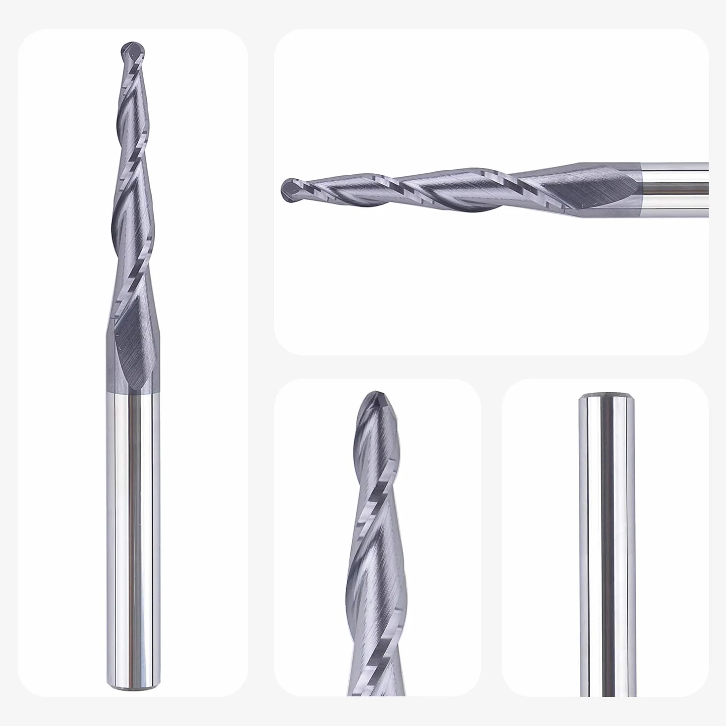 SpeTool Narzędzie do grawerowania CNC Frez z z węglika spiekanego, promień 1,5 6 mm chwyt