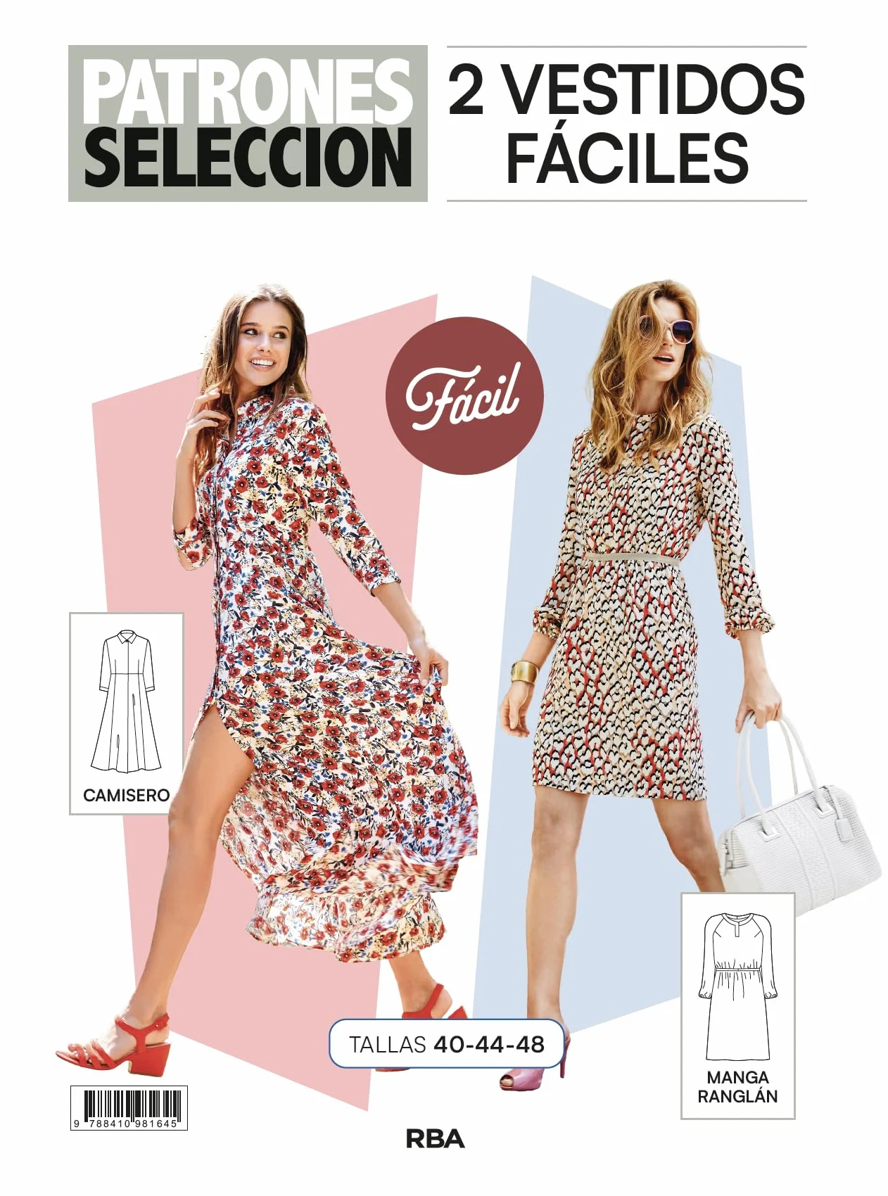 Patrones selección 2. Patrón de costura 2 Vestidos fáciles: Camisero y Manga ranglán