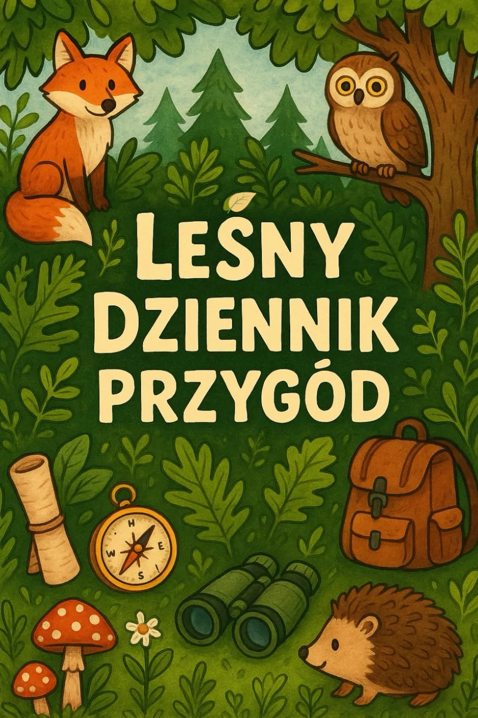 Leśny Dziennik Przygód: Dziennik odkrywcy natury dla dzieci w wieku 6–10 lat. Notuj, rysuj i odkrywaj przyrodę na własny sposób!