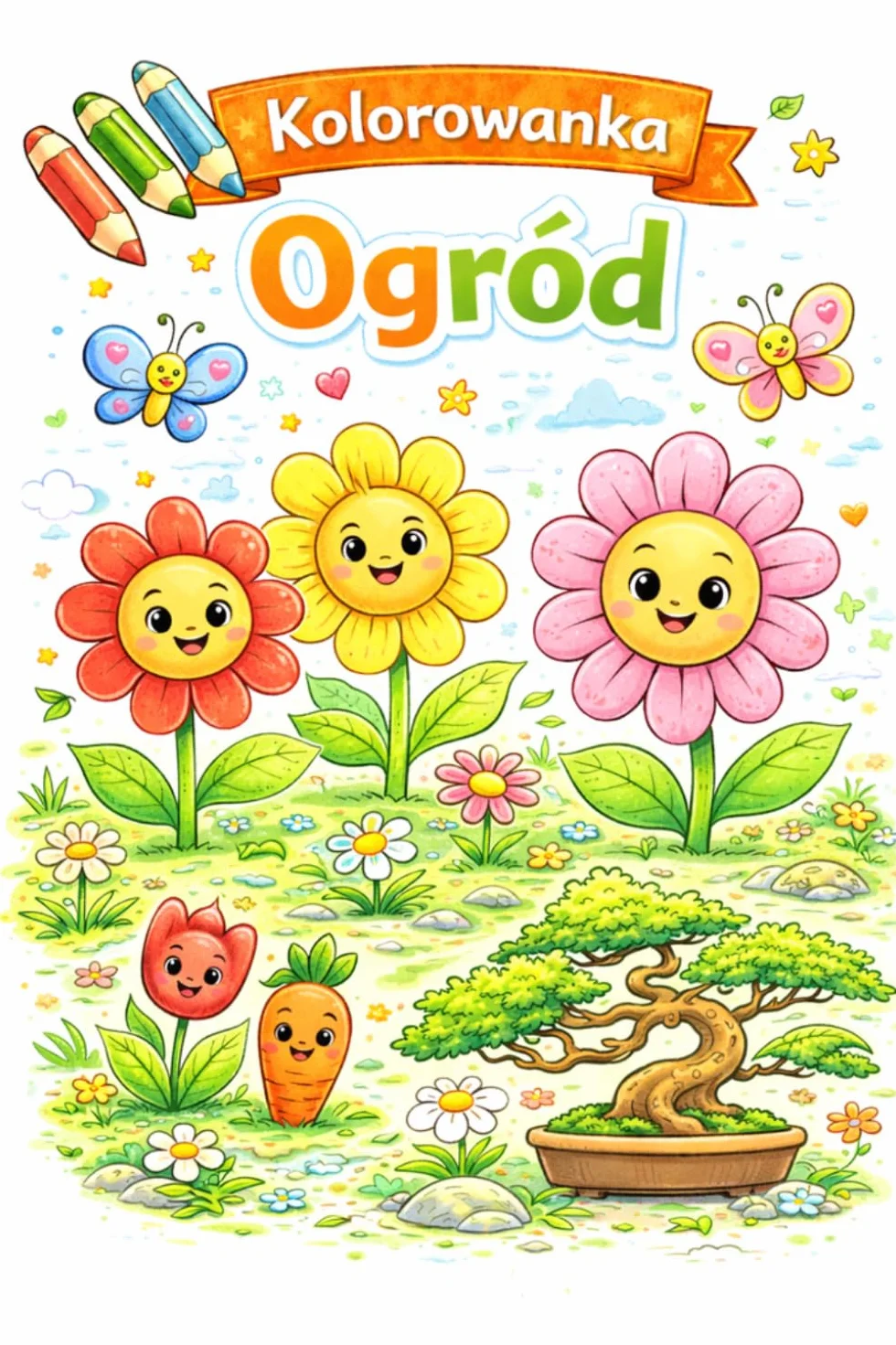Kolorowanka Ogród