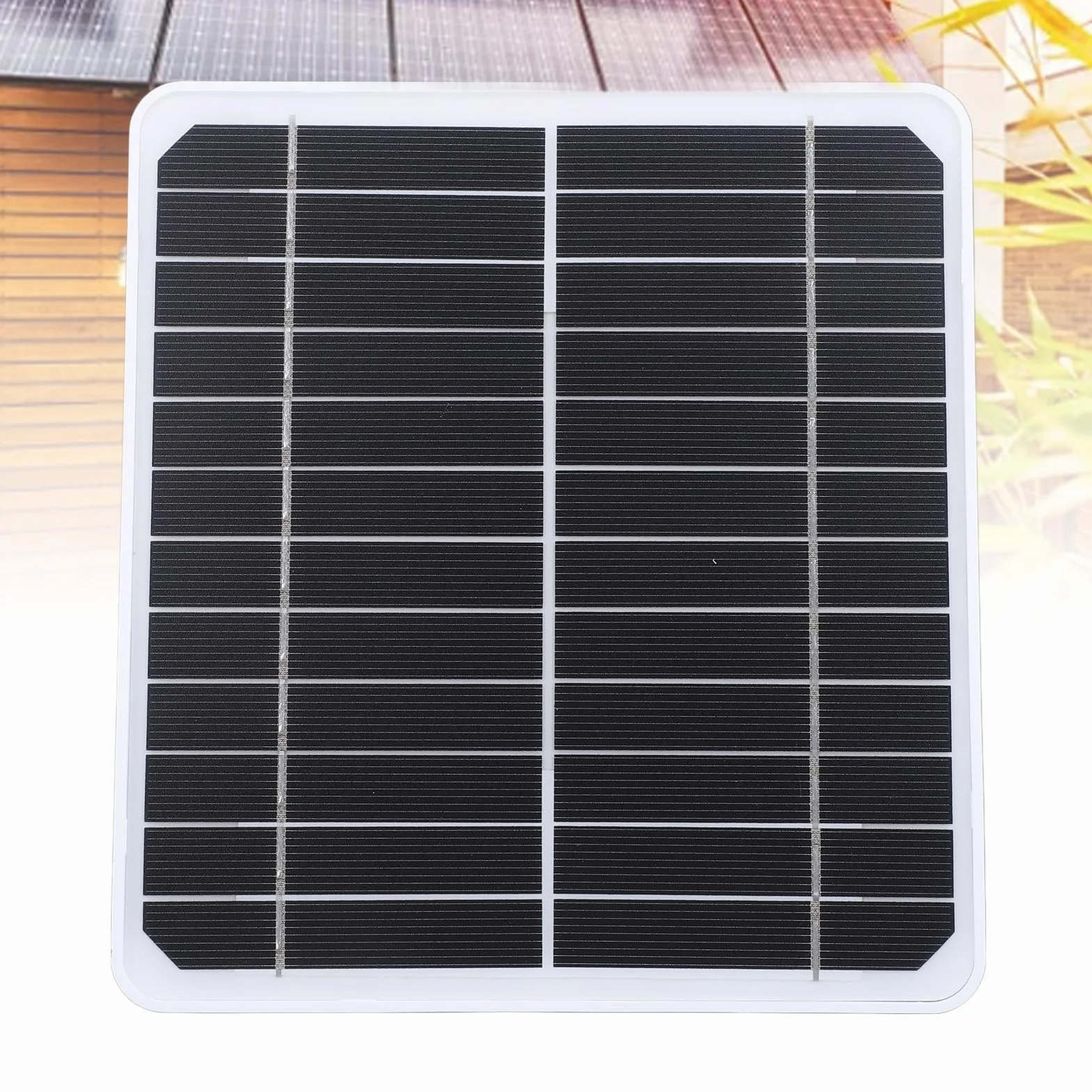 Semme Panele słoneczne do kamer, panel słoneczny z kamerą z panelem słonecznym z kablem ładującym 9,8 stóp 20 W 5 V do montażu na ścianie monokrystaliczna ładowarka