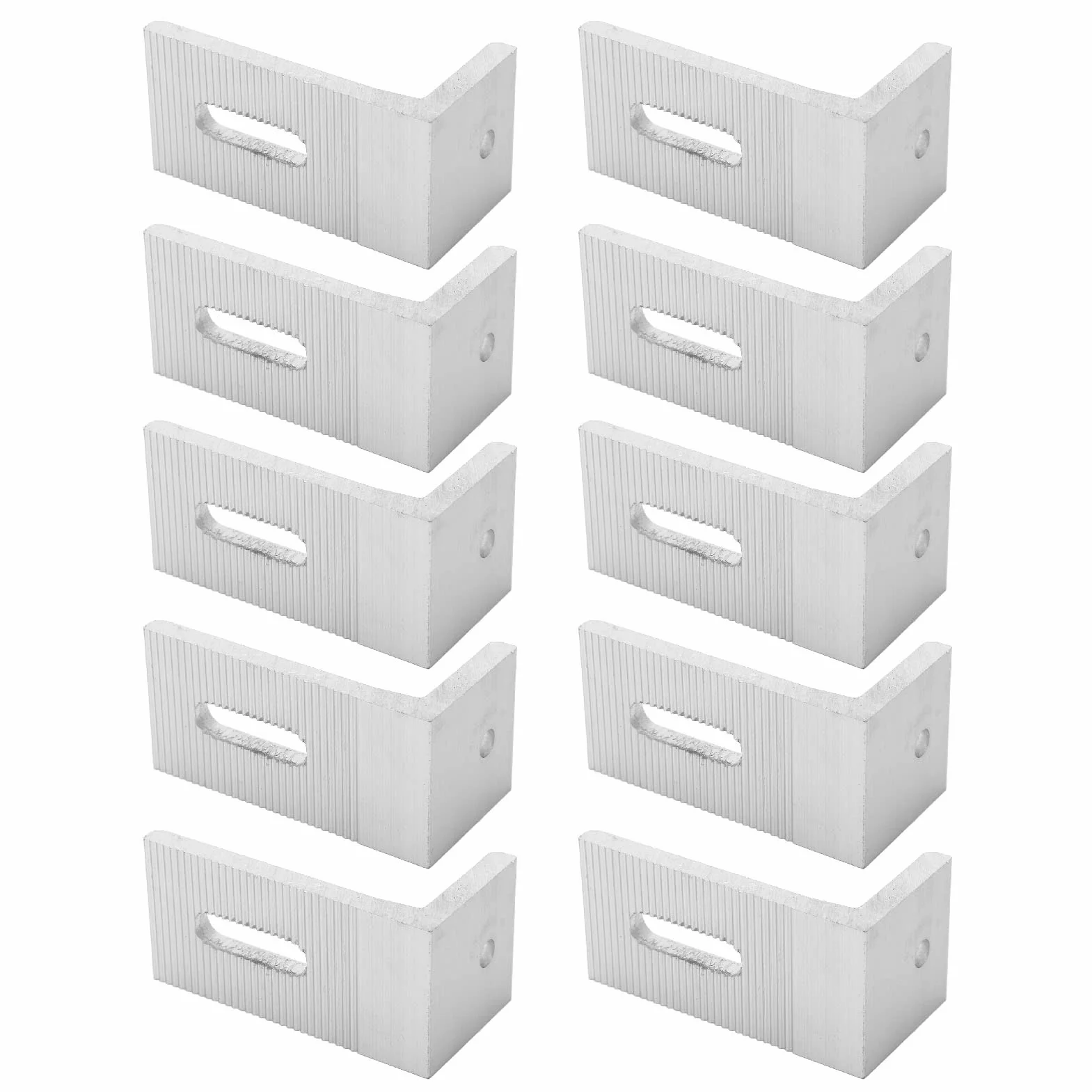 Mocowanie Słoneczne L Foot 10PCS do Montażu na Panelu Słonecznym, Wytrzymały Panel Fotowoltaiczny ze Stopu Aluminium, Wsporniki do Montażu Paneli Słonecznych L do Dachowego