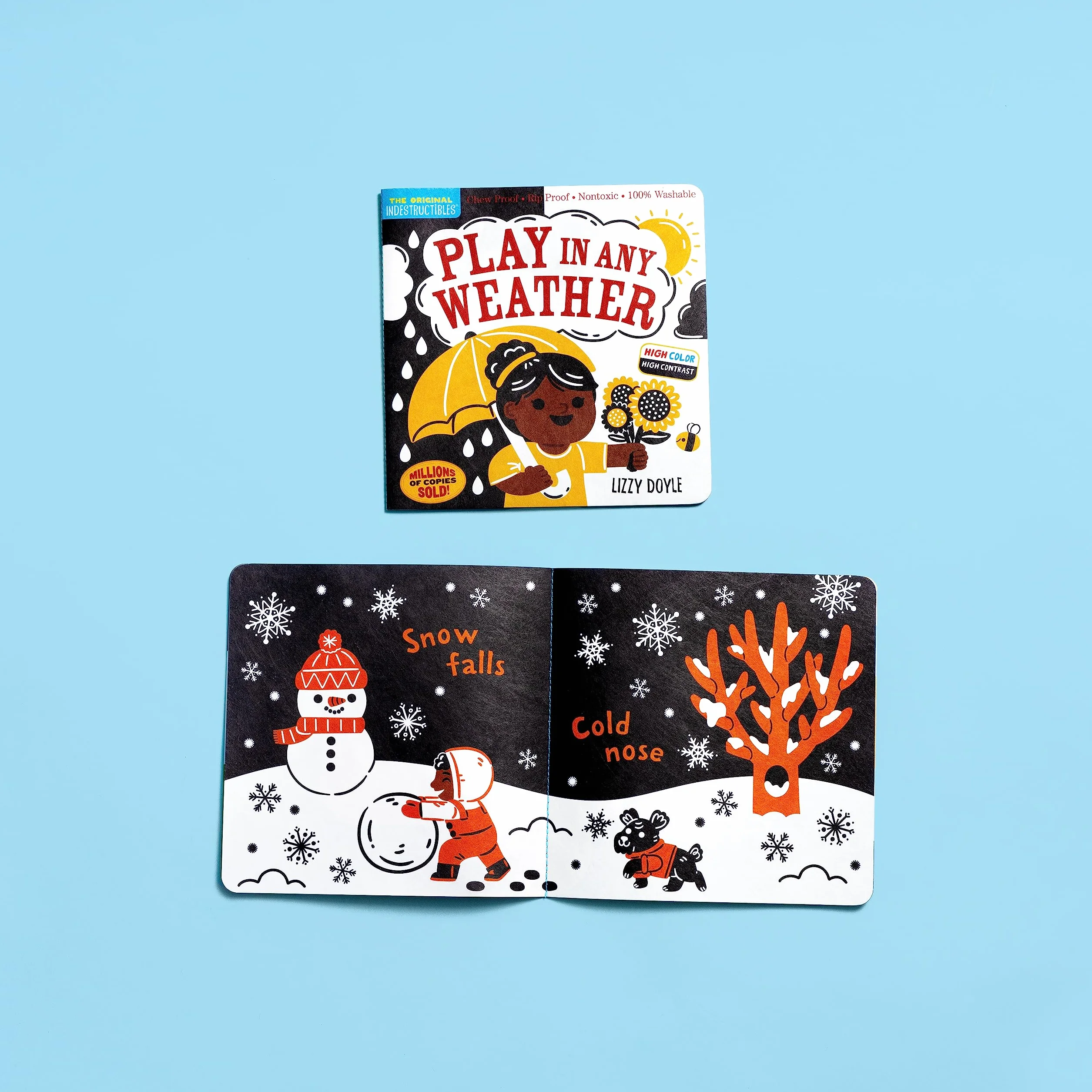 Indestructibles: Play in Any Weather (High Color High Contrast): Chew Proof - Rip Proof - Nontoxic - 100% Washable (Book for Babies, Newborn Books, Safe to Chew)