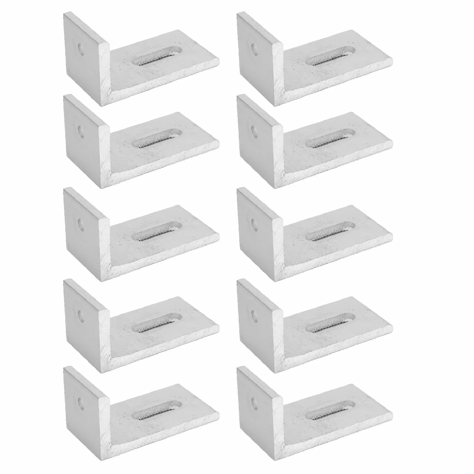 Mocowanie Słoneczne L Foot 10PCS do Montażu na Panelu Słonecznym, Wytrzymały Panel Fotowoltaiczny ze Stopu Aluminium, Wsporniki do Montażu Paneli Słonecznych L do Dachowego