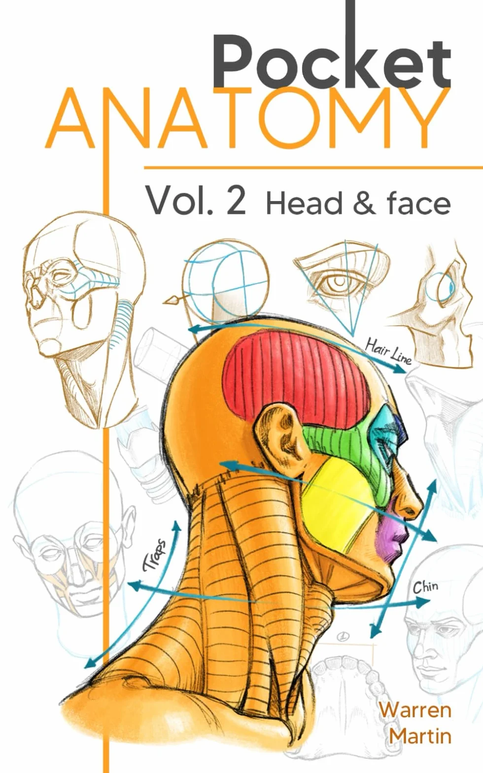 Pocket Anatomy Vol.2: Head & Face Drawing Handbook in Color for Artists – Simplifying and Understanding Human Forms and Structures
