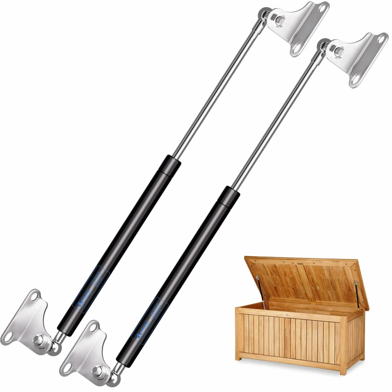 ARANA Sprężyny gazowe 500 mm 100 N/10 kg, amortyzatory gazowe, 2 sztuki