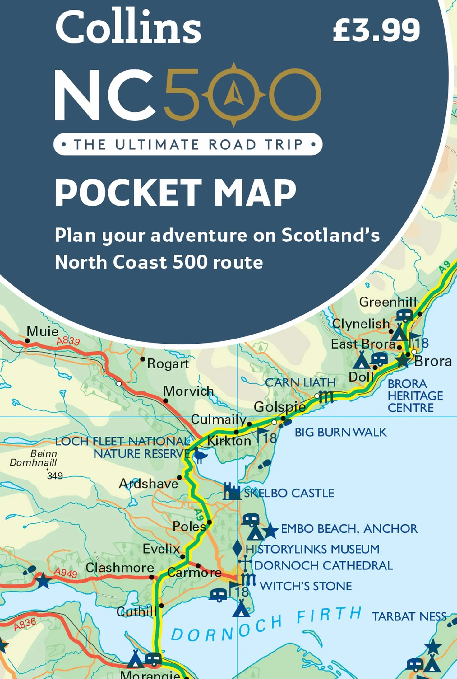 NC500 Pocket Map: Plan Your Adventure on Scotland’s North Coast 500 Route Official Map