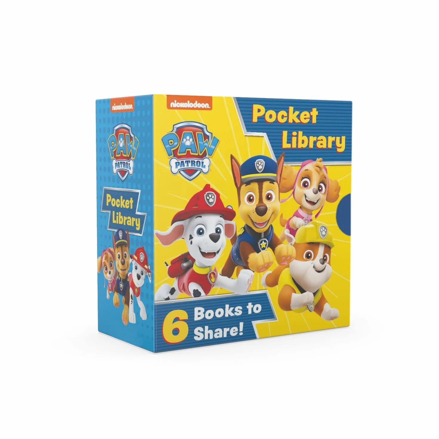 Paw Patrol Pocket Library: Six illustrated story mini board books for children aged 1, 2, 3, 4 based on the Nickelodeon TV Series