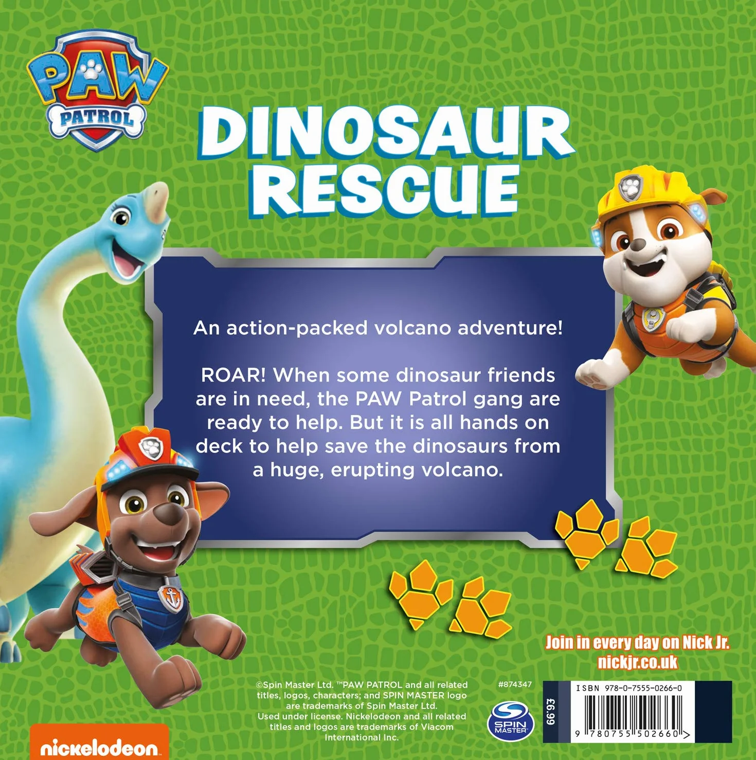 Paw Patrol Picture Book – Dinosaur Rescue: A ROARSOME illustrated adventure story book from the hit PAW Patrol Dino Rescue series for children aged 2, 3, 4, 5