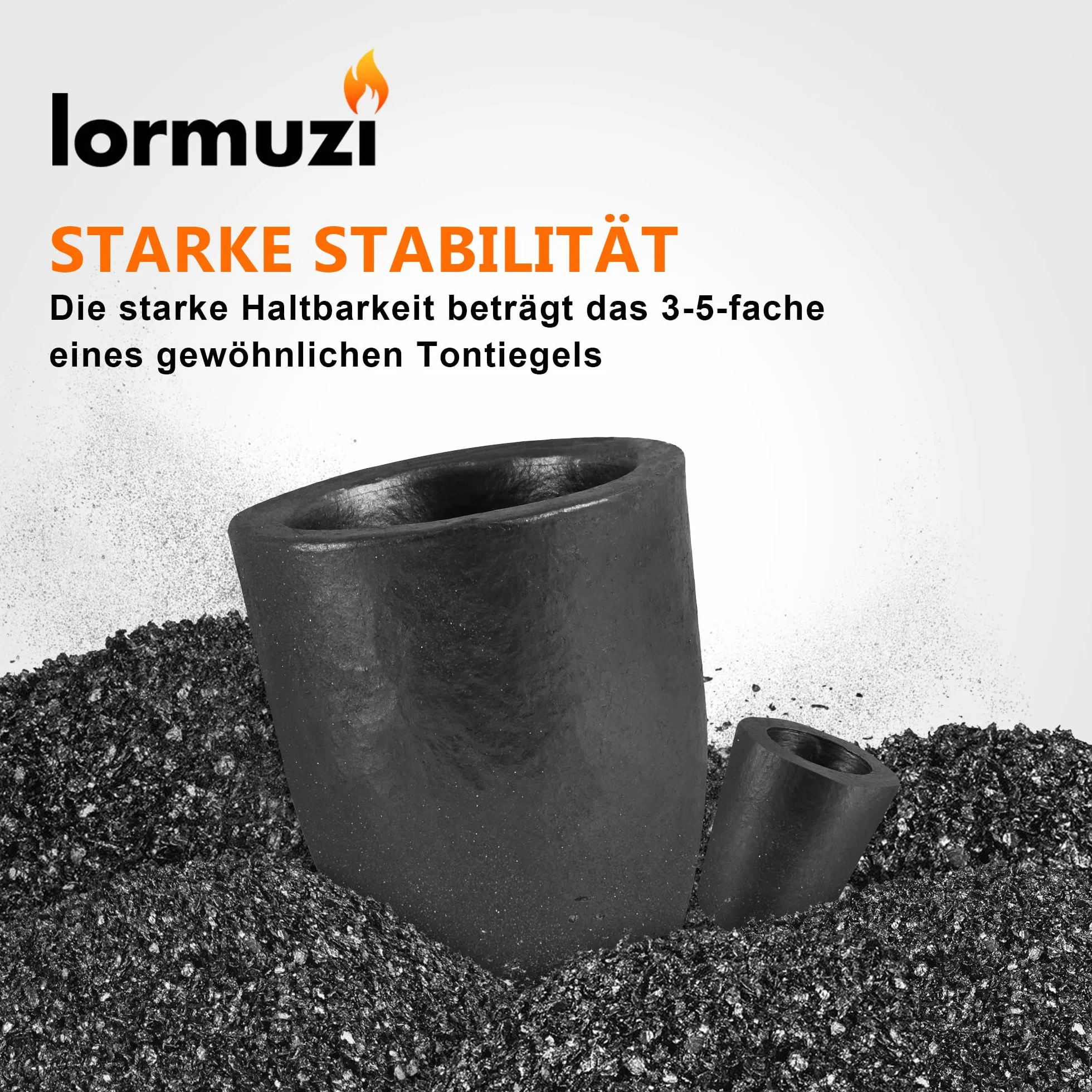 Tygiel grafitowy z węglika krzemu 6 kg-640 ml, do topienia metalu, wytrzymuje wysokie temperatury 1800 (3272°F), topienie, odlewanie, rafinowanie aluminium, złota, srebra, miedzi