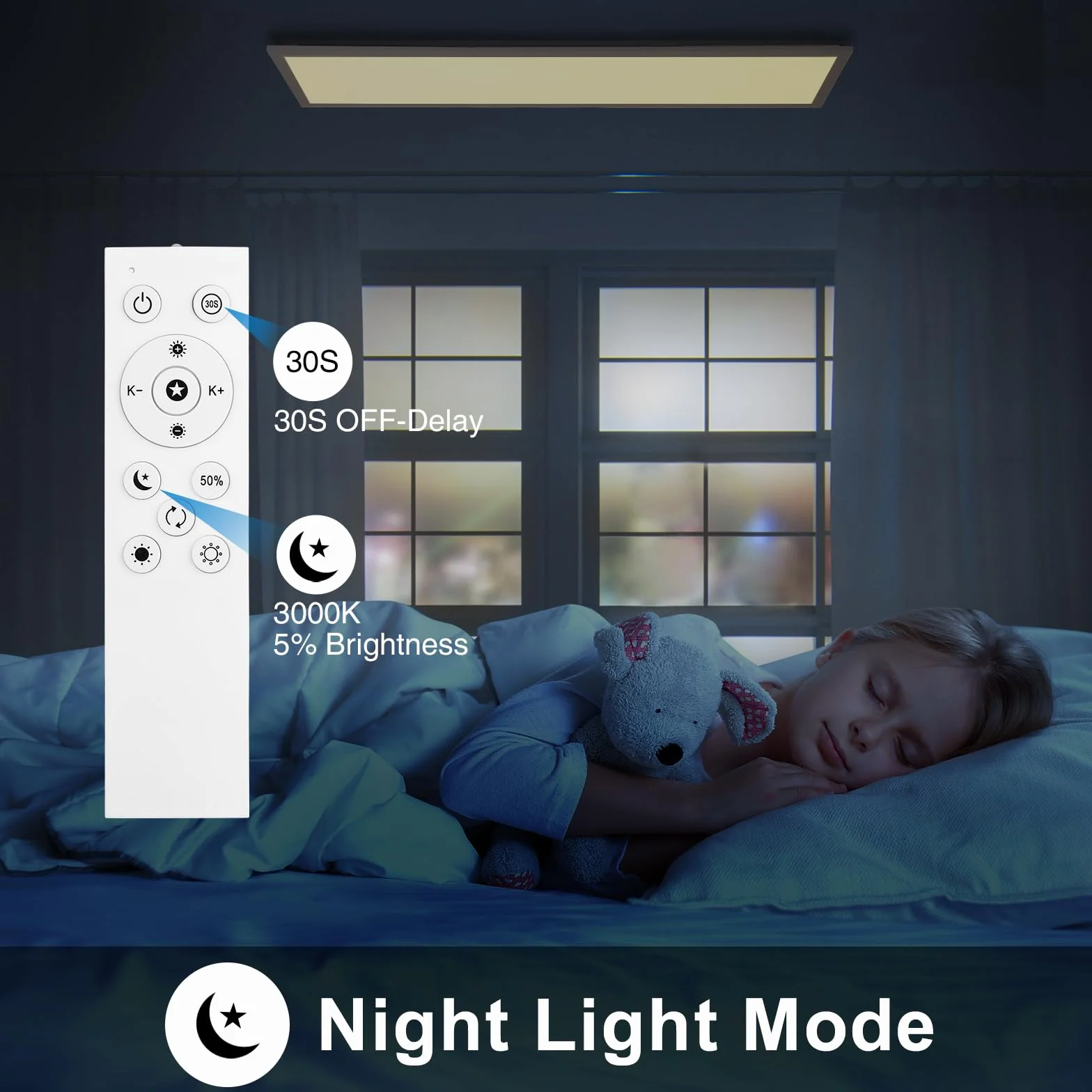 Oraymin Lampa sufitowa LED, panel 100 x 25 cm, 30 W, 3300 lm, CCT, prostokątna, lampa sufitowa LED, ściemniana, 3000-6500 K, lampa dzienna, lampa do salonu, sypialni, kuchni