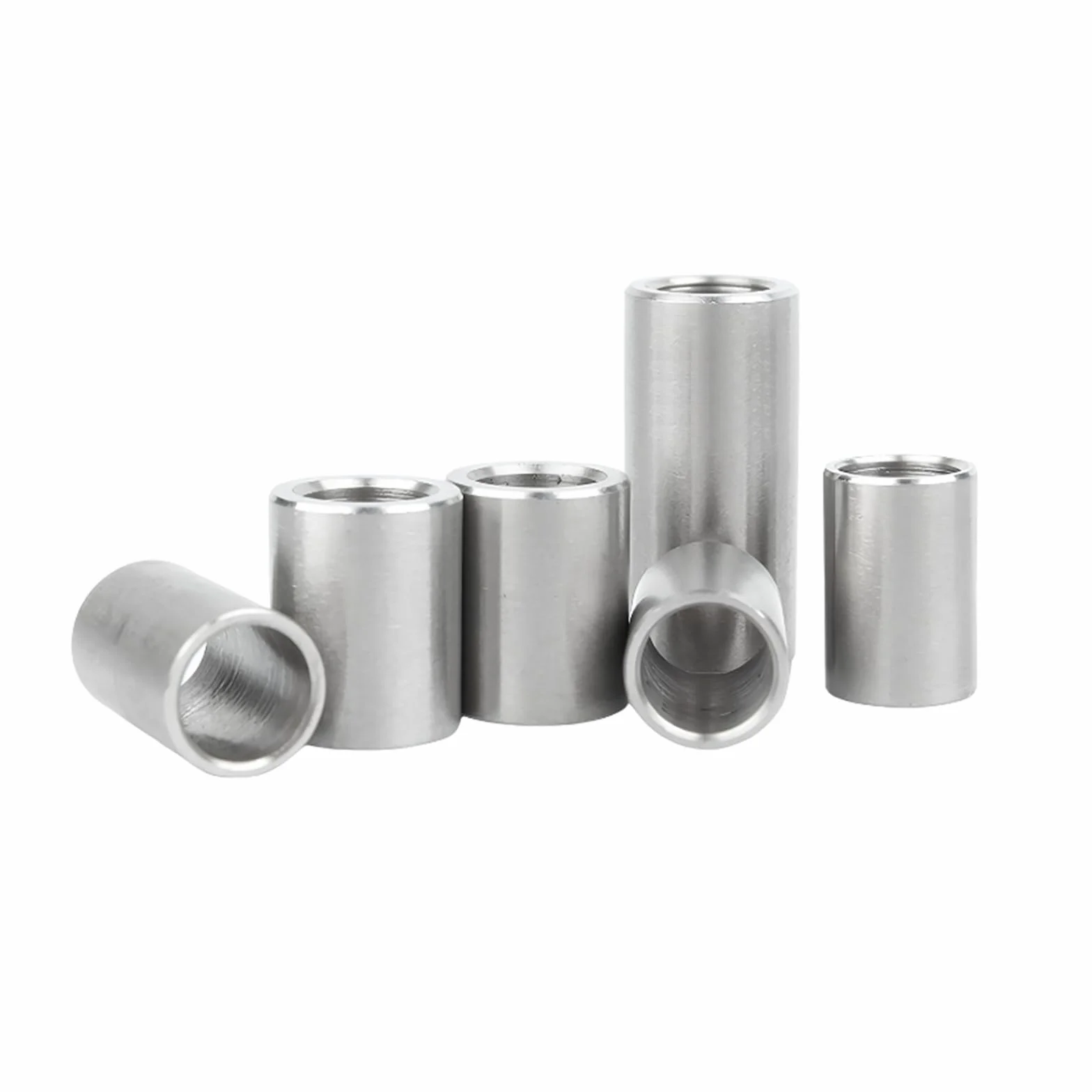 Stainless Steel Hollow Bearing Bushing，5pcs Stainless Steel Cylindrical Bearing Sleeve, ID 10mm, OD 18mm, Height 8mm-20mm, Bearing Support Sleeve Spacer(10x18x20mm(5pcs))