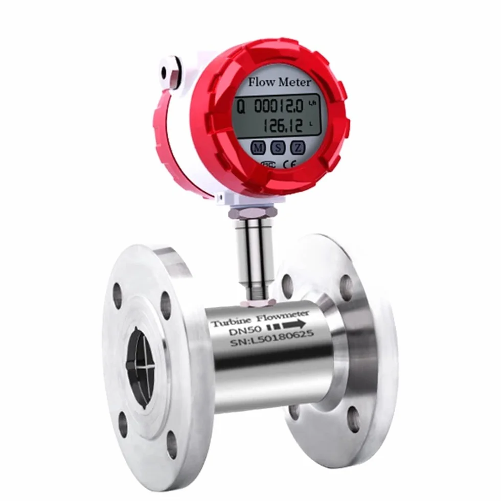 PrzepłYwomierz UltradźWięKowy, Miernik kontroli przepływu wody DN50 DN80 DN100 Przemysłowy przepływ licznikowy Wyświetlacz Turbine Flowmeter Modbus 4-20MA Dla DokłAdniejszego Pomiaru (Color : DN50)