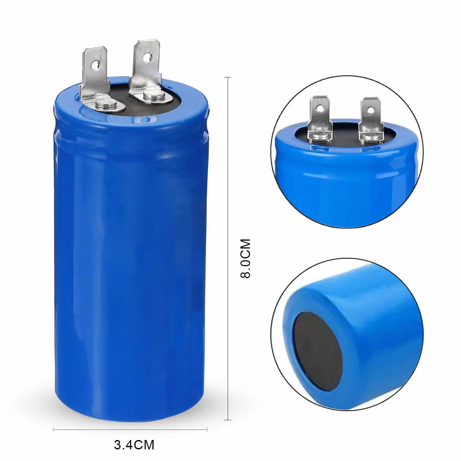 Iruihoo CD60 kondensator silnikowy 150µF 450 V kondensator 50/60 Hz kondensator rozruchowy 150UF wtyczka do silnika elektrycznego