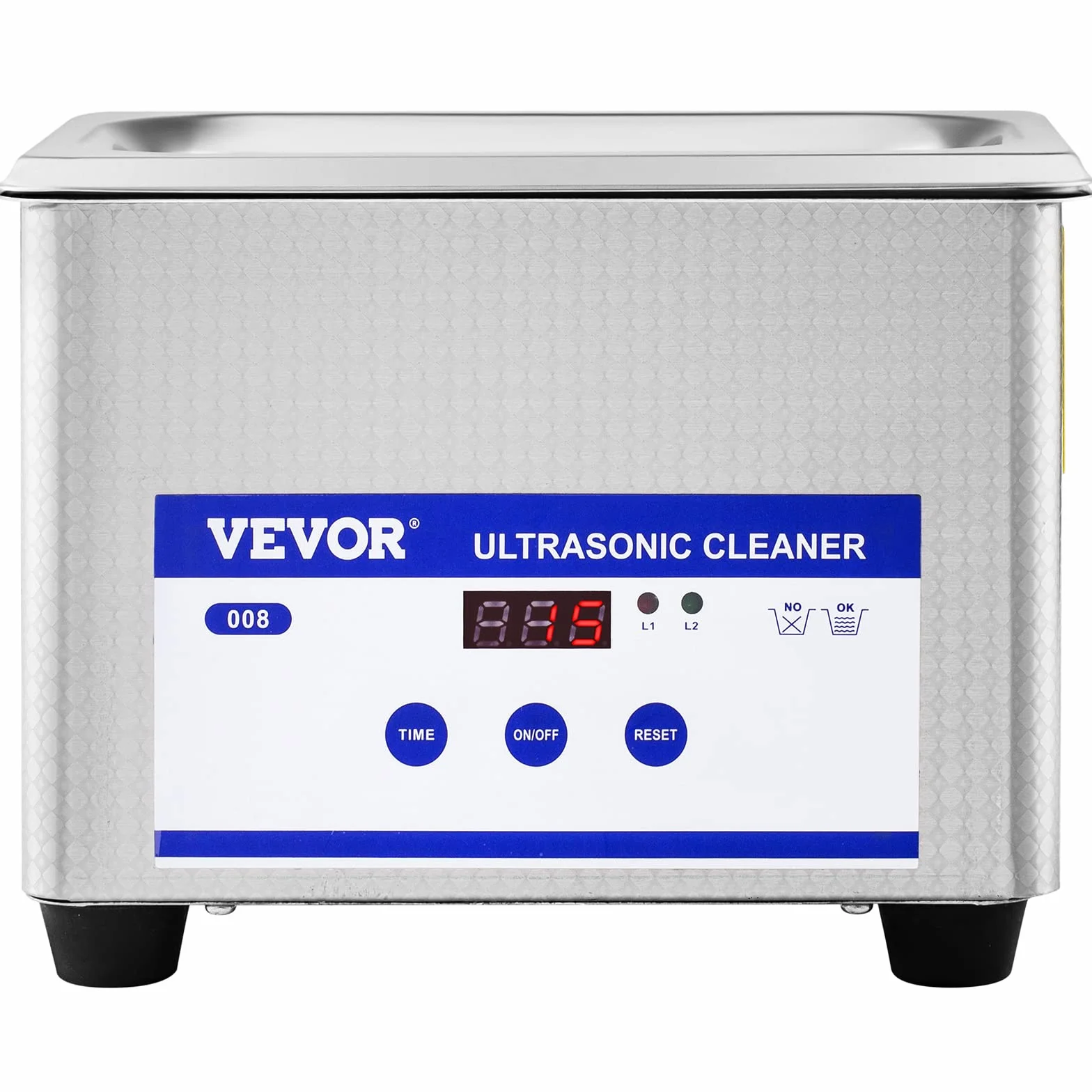 VEVOR Ultradźwiękowy środek czyszczący 800ml, 35W Profesjonalna myjka ultradźwiękowa ze stali nierdzewnej, mocna maszyna do czyszczenia ultradźwiękowego 40 kHz z wyświetlaczem LED do biżuterii,