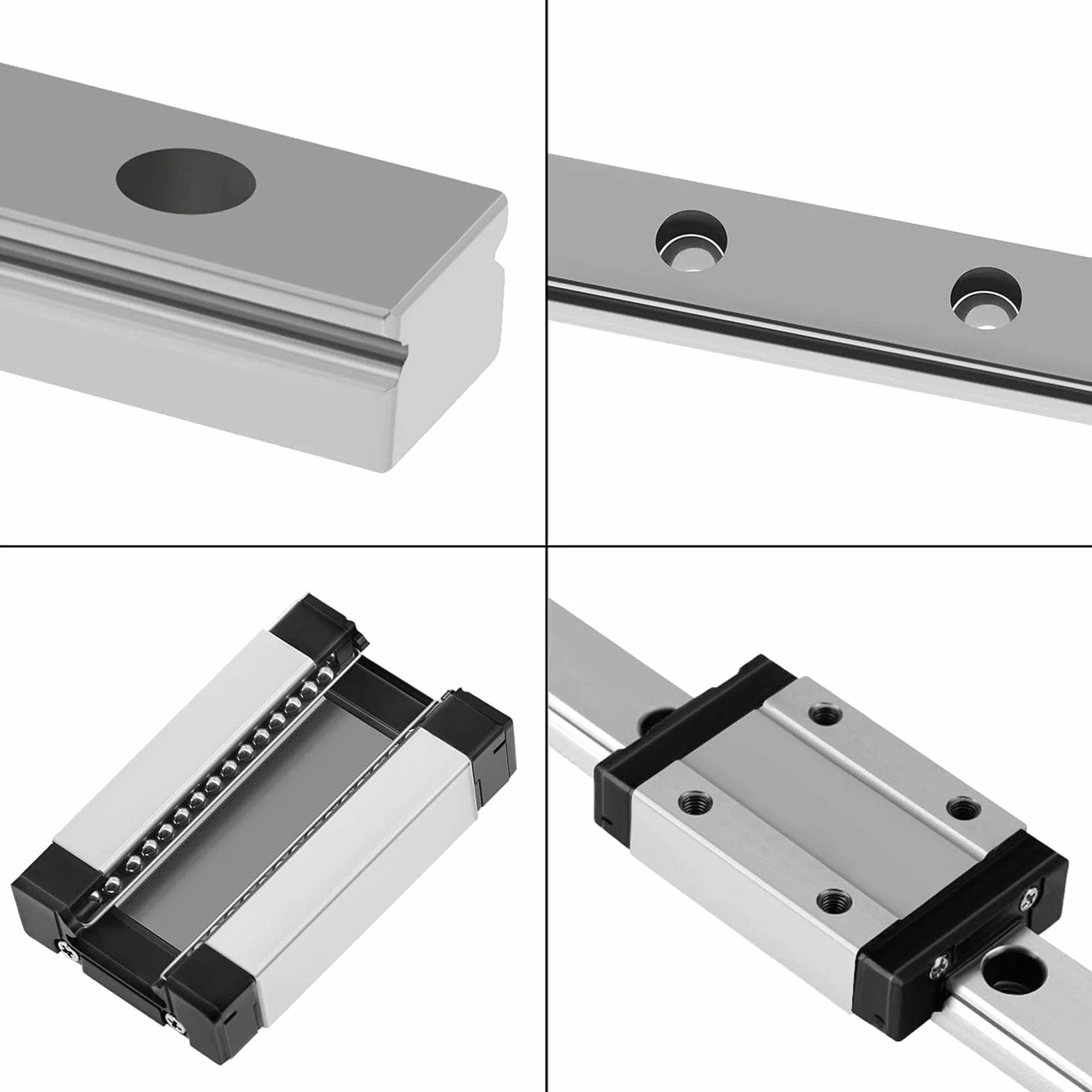 MGN12H szyna liniowa 600 mm | z 2 blokami ślizgowymi | prowadnica liniowa | do druku CNC/3D | typ blokowany