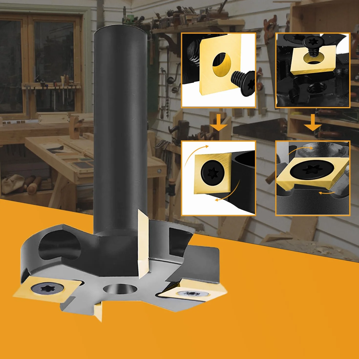 SpeTool Frez płaski, 12 mm, trzpień, 45 mm, średnica cięcia, frez płaski, frez do frezowania frezarki z powłoką ATS Płyty przekładniowe 2+2 frezy CNC Frez do drewna Frez do frezowania wałka
