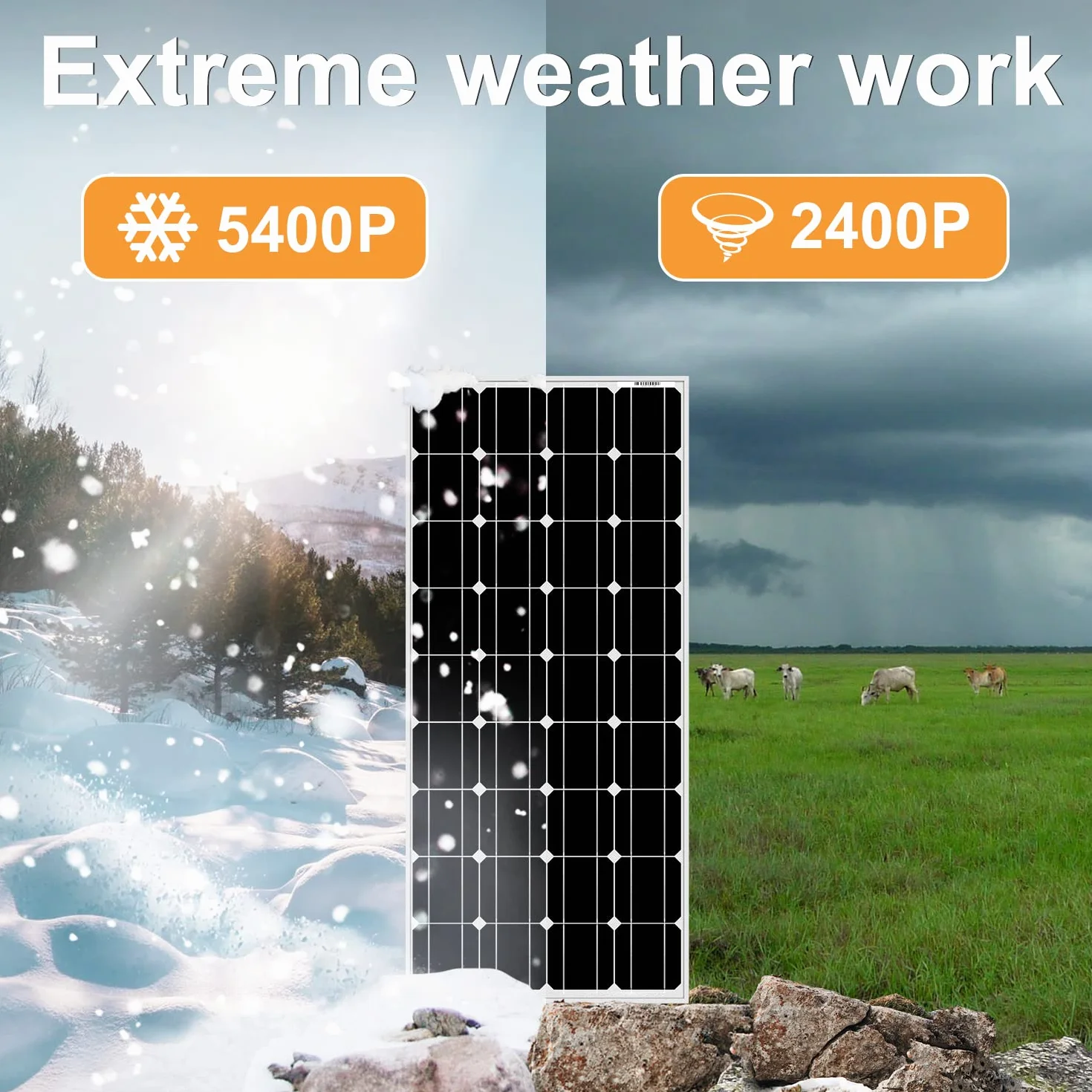 DOKIO Panel słoneczny 100 W, z atestem TÜV, monokrystaliczny moduł solarny do akumulatora samochodowego 12 V, AGM, akumulator żelowy idealny do przyczep kempingowych, na kemping, do domku ogrodowego