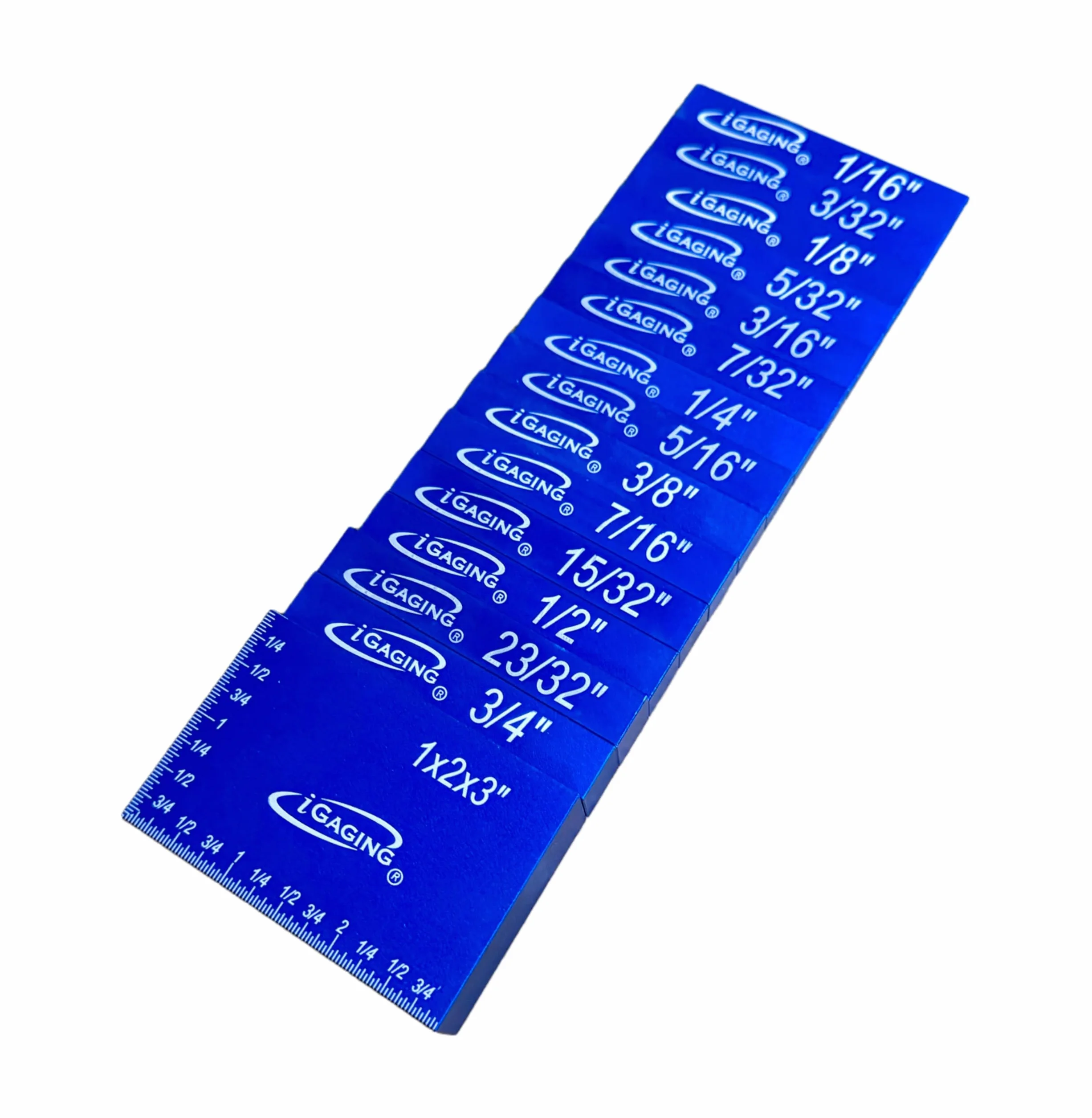 iGaging Setup Block Bar Gauge Precision Aluminium 15 sztuk do obróbki drewna