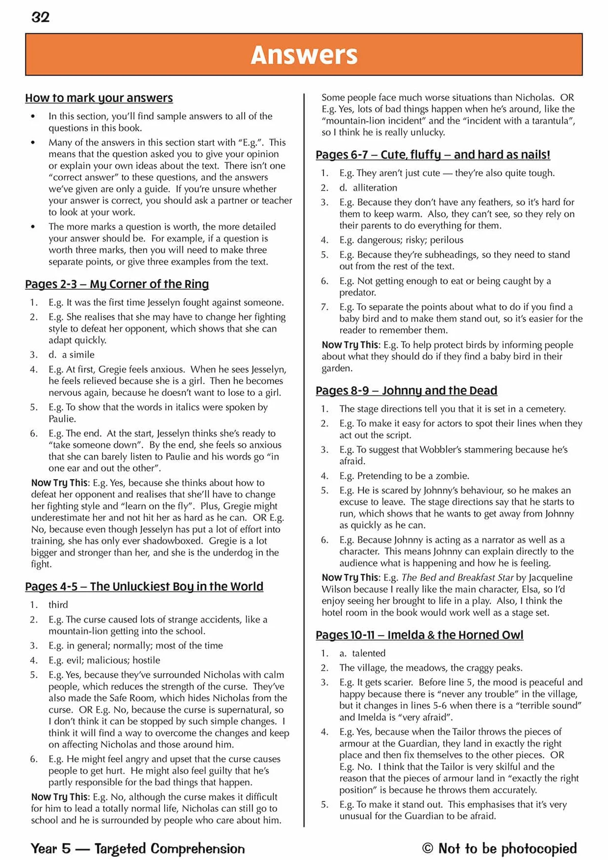 KS2 English Year 5 Reading Comprehension Targeted Question Book - Book 2 (with Answers)