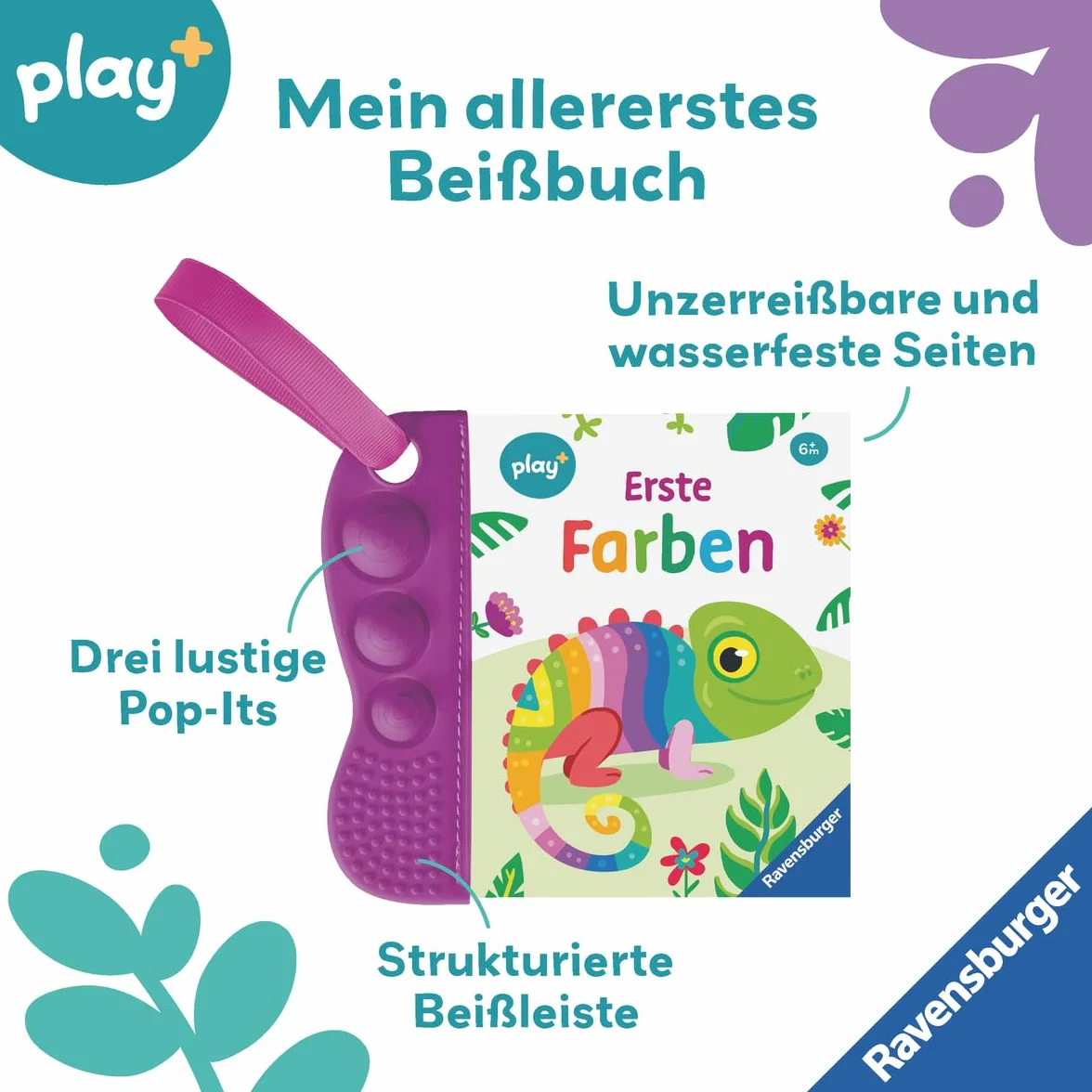 Play+ flip&pop Erste Farben - ab 6 Monate: Mein allererstes Beißbuch
