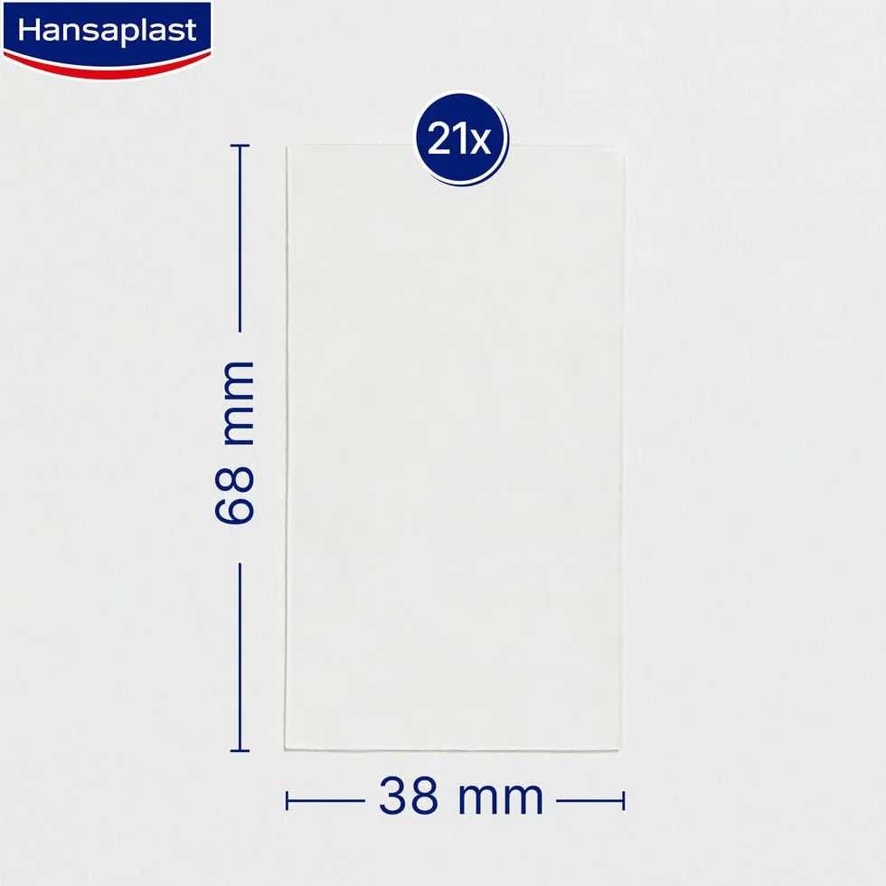 Hansaplast Plaster na blizny, zmniejsza ich widoczność, sprawia, że blizny są trwale płaskie, jaśniejsze i bardziej miękkie, 1 x 21 sztuk (3,8 cm x 6,8 cm)