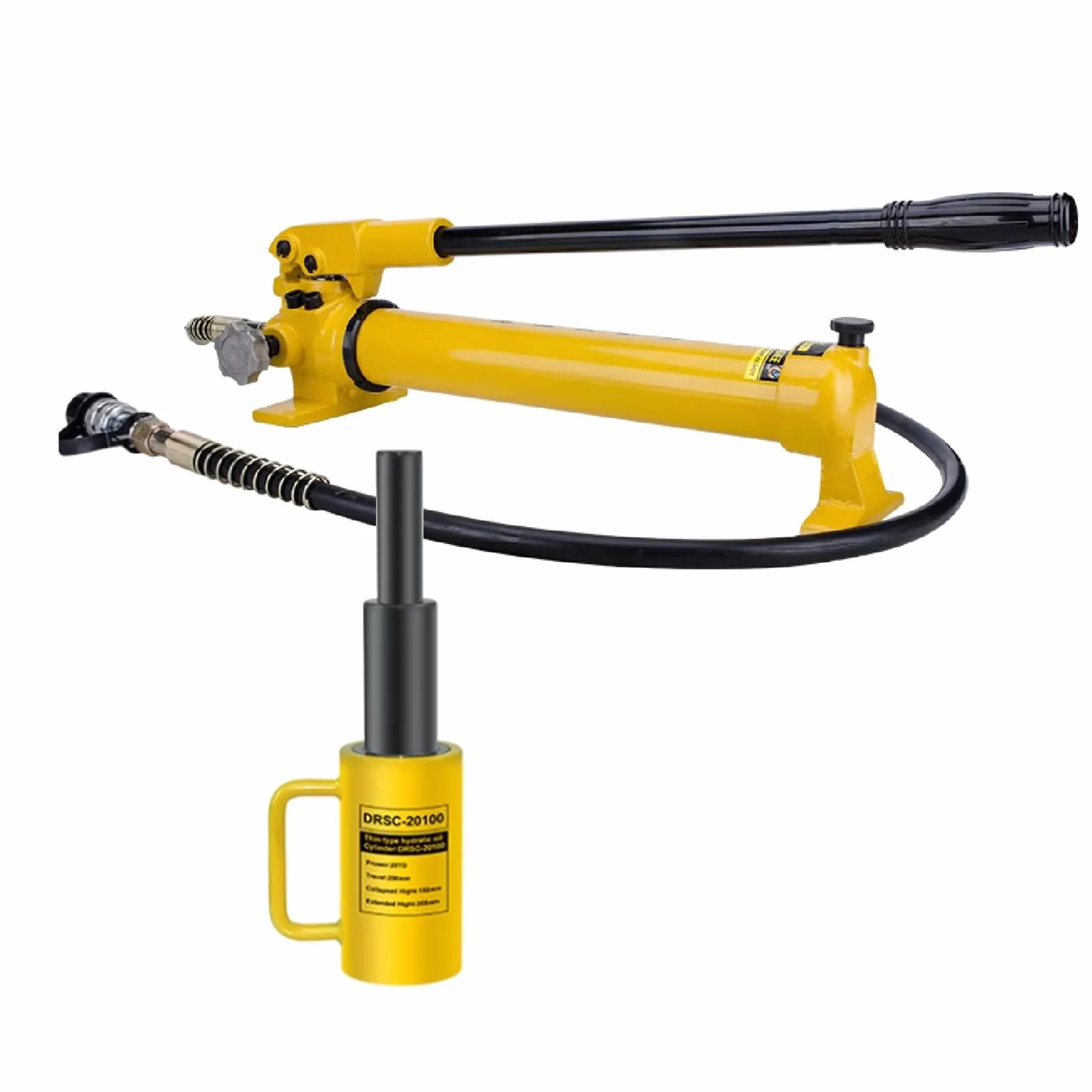 Podnośnik do podnoszenia 20 ton, podnośnik przenośny, podnośnik hydrauliczny wielosekcyjny, zestaw podnośników budowlanych, podnośnik hydrauliczny z cylindrem 8 cali/skokiem 200 mm i pompą ręczną CP