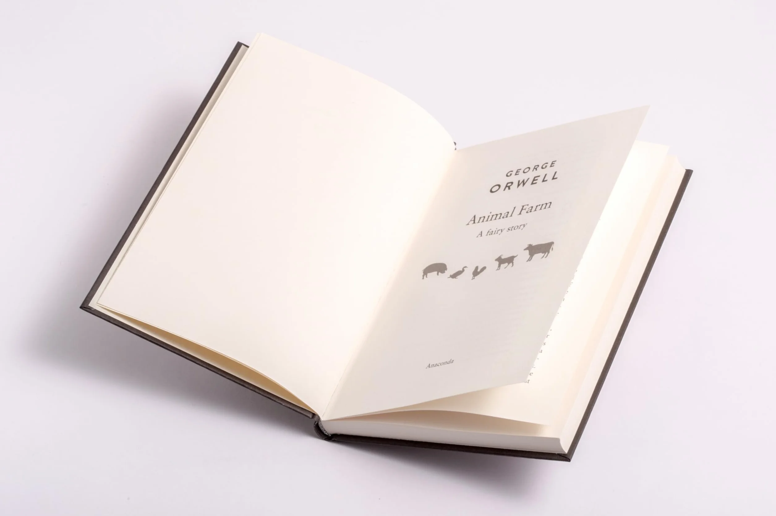 Animal Farm by George Orwell. English Edition: A special edition hardcover embossed with silver foil