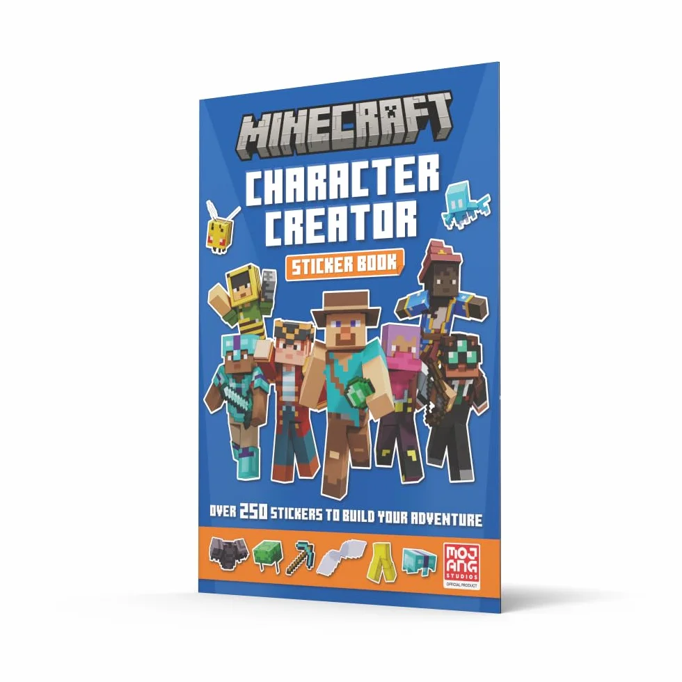 Minecraft Character Creator Sticker Book: A brand-new official sticker book adventure full of fun customisation for kids who love gaming.