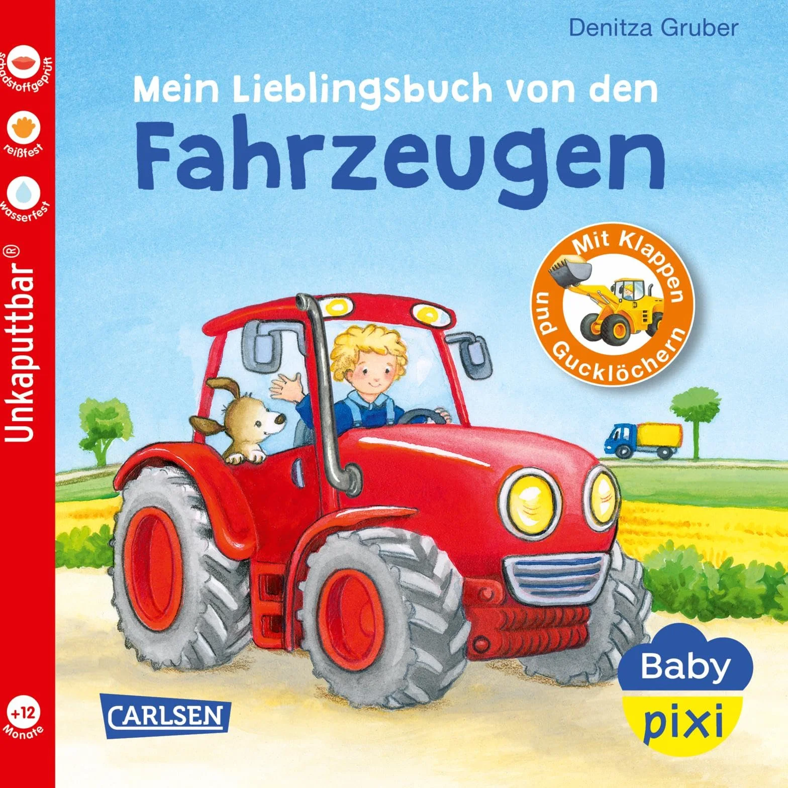 Baby Pixi (unkaputtbar) 68: Mein Lieblingsbuch von den Fahrzeugen: Ein Baby-Buch mit Klappen und Gucklöchern ab 1 Jahr