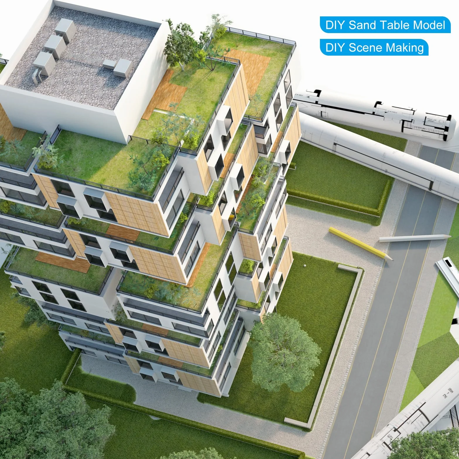 QUARKZMAN Okrągły pręt z tworzywa sztucznego ABS, średnica 5 mm x długość 500 mm, do modelarstwa DIY, model architektoniczny, stół do samodzielnego wykonania piasku, opakowanie 15 szt
