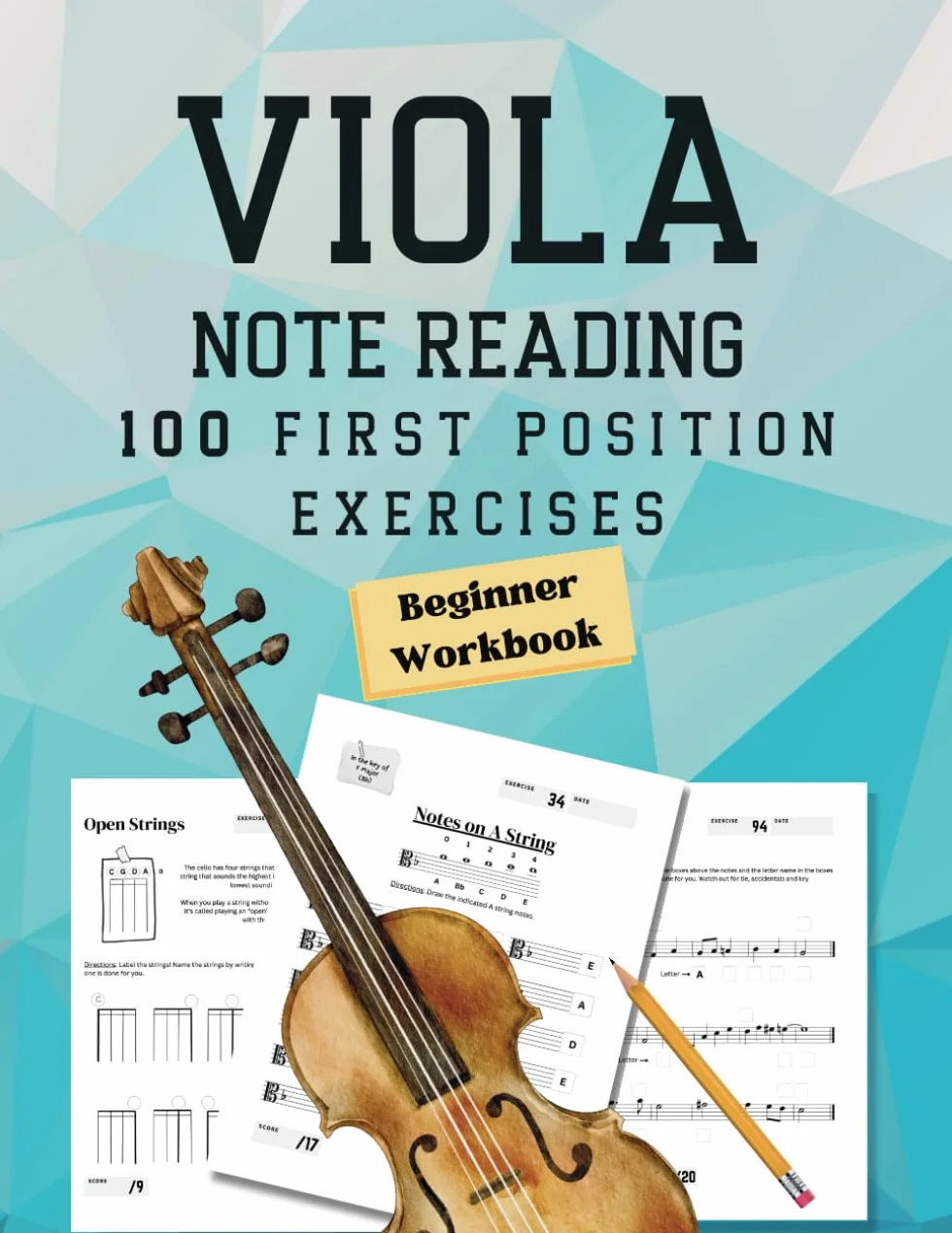 Note Reading Workbook for Viola - 100 First Position Exercises for Beginners: Timed Test, Music Theory, Note Speller Worksheet, Fingering Chart, ... Clef, Improve Sight Reading - Anyone Can Read
