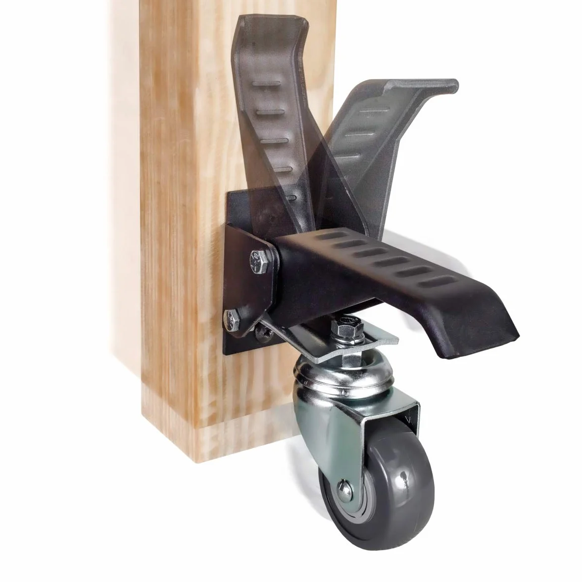 POWERTEC Zestaw 4 kółek do stołu warsztatowego, z obciążeniem 180 kg, wysuwane kółka do stołów warsztatowych, stołów, stojaków i sprzętu, 17000