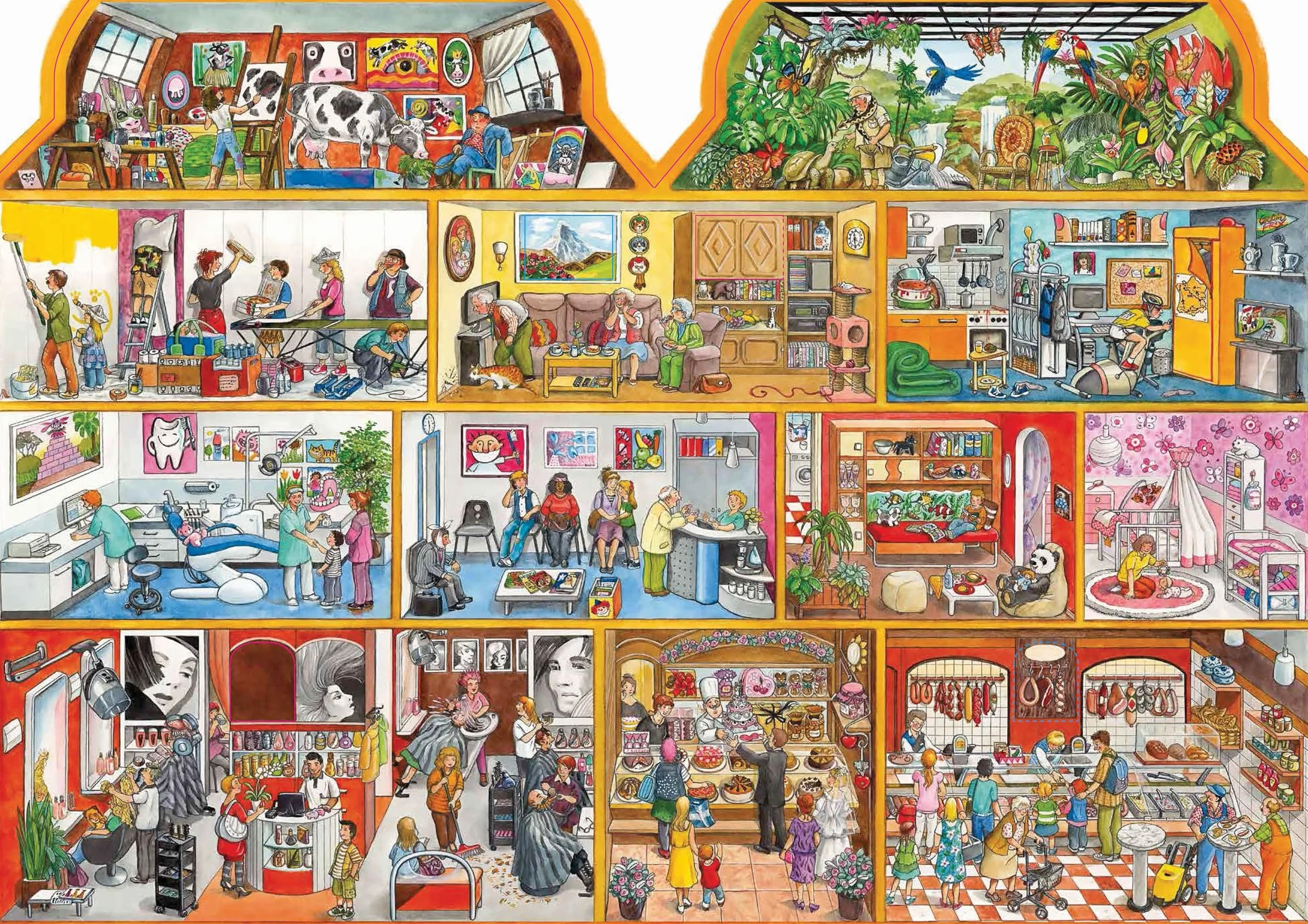 Mein Wimmelhaus. Liebevoll illustriert von Anne Suess: Wimmel-Bilderbuch für Kinder ab 3 Jahren