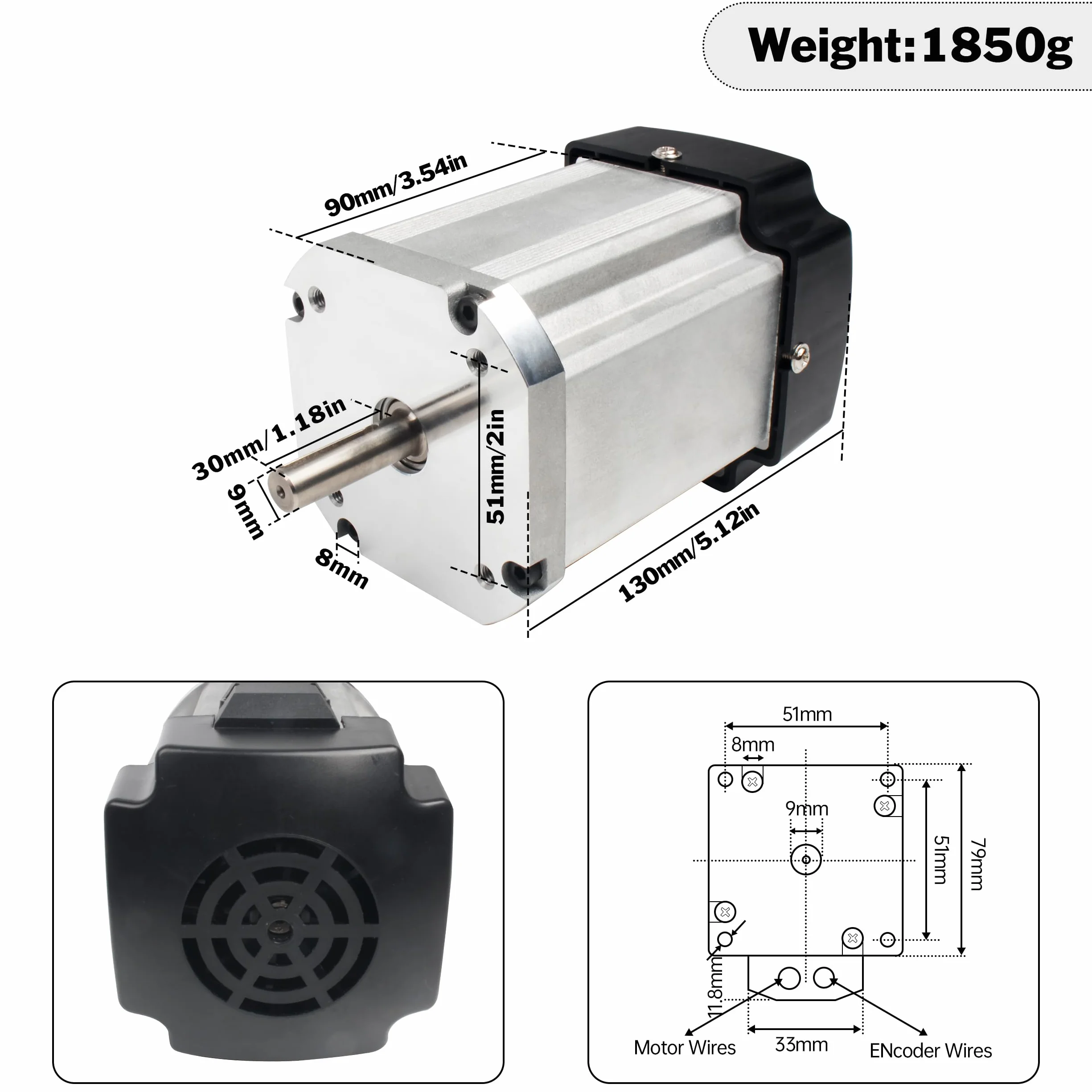 RATTMMOTOR tokarka z silnikiem bezszczotkowym, 750W 220V DC, tokarka z silnikiem 4000RPM, przycisk awaryjnego wyłączenia, przełącznik prędkości napędu do przodu/tyłu i wyświetlacz obrotów, zestaw 6