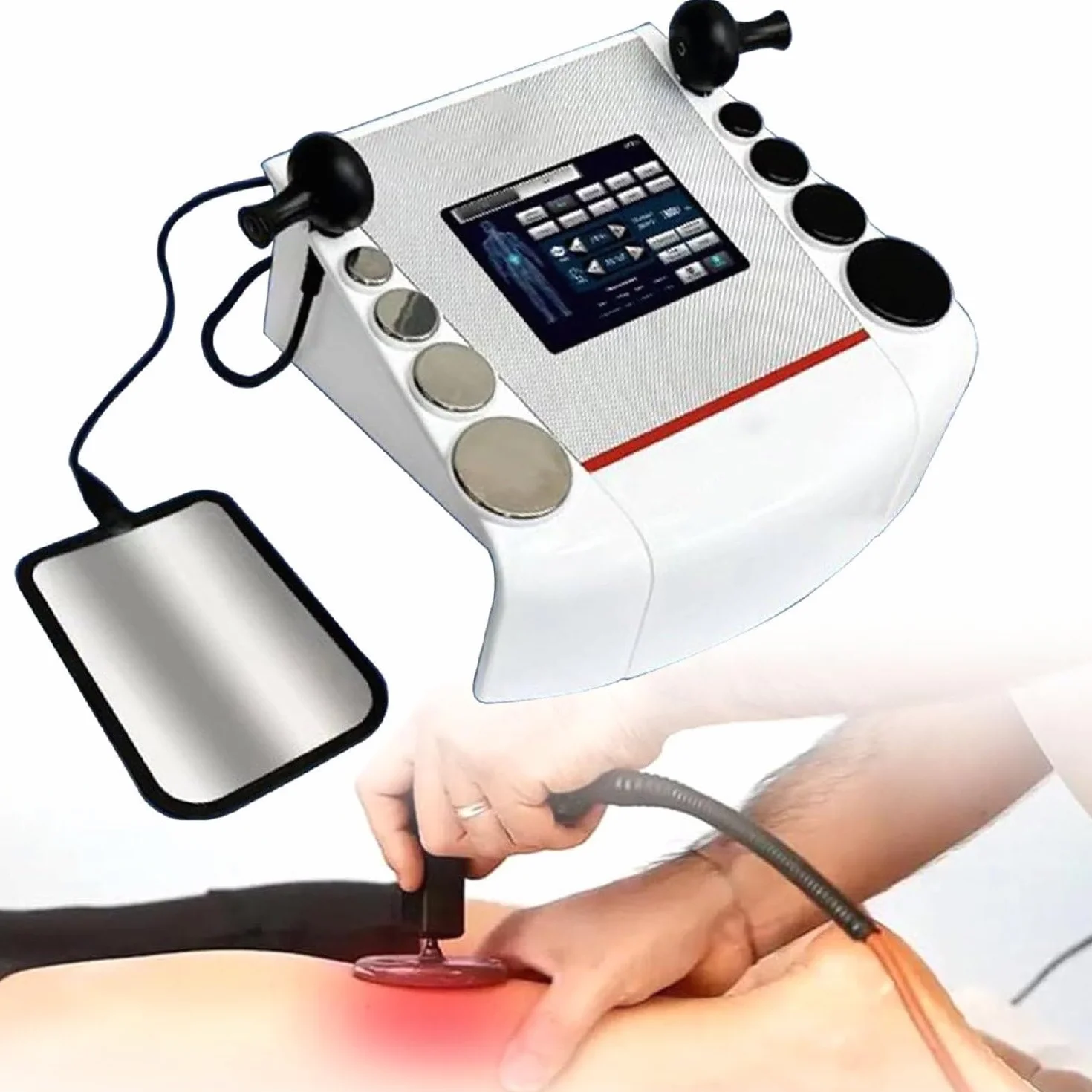 Urządzenie Tecar Therapy Diathermy, urządzenie terapeutyczne 300-448KHz, poprawia powierzchniowy ból i głębokie krążenie krwi. Terapia Tecar