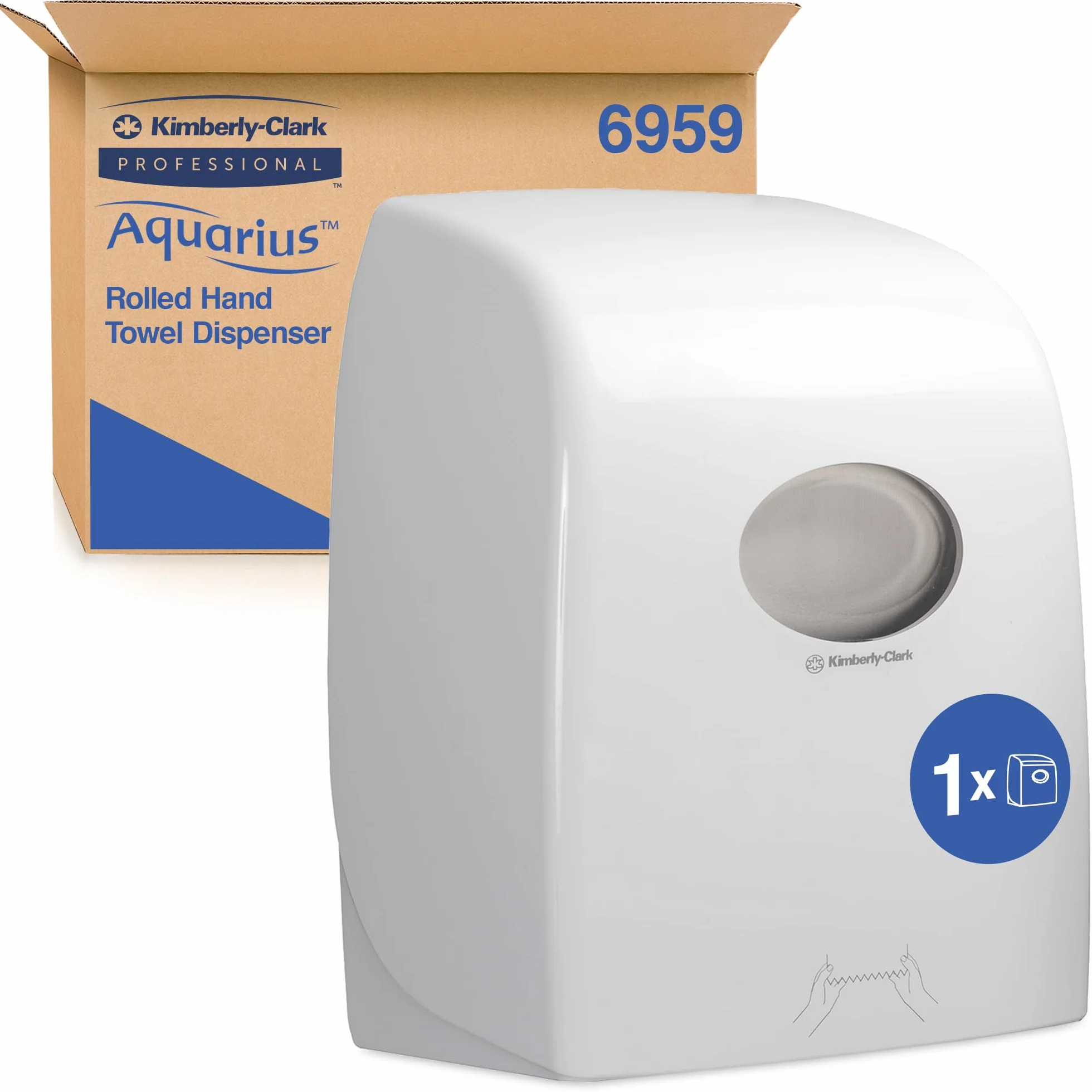 Kimberly-Clark dozownik ręczników 6959 - dozownik ręczników papierowych - biały dozownik ręczników rolkowych